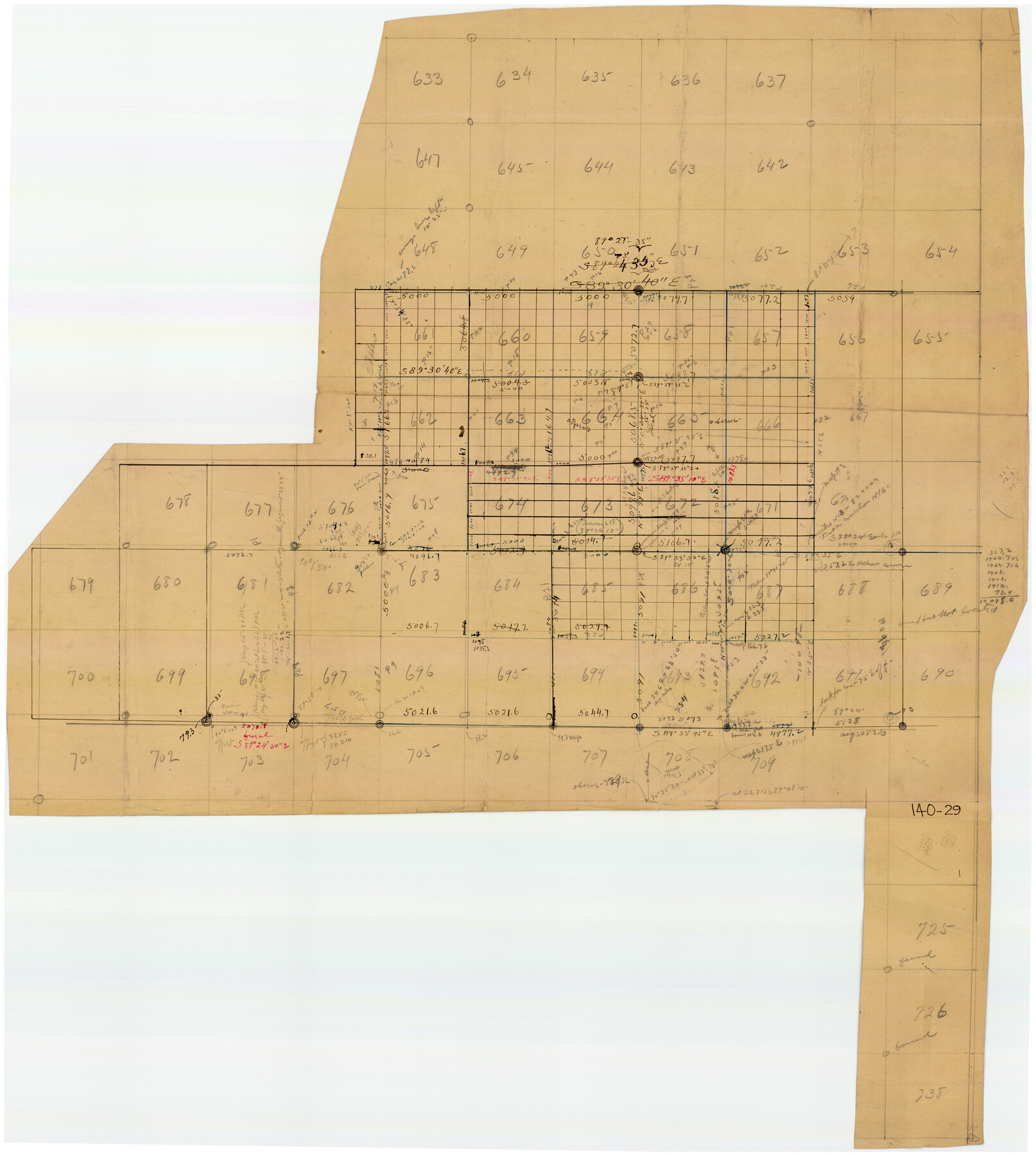 91052, [League in the South Part of Lamb County], Twichell Survey Records