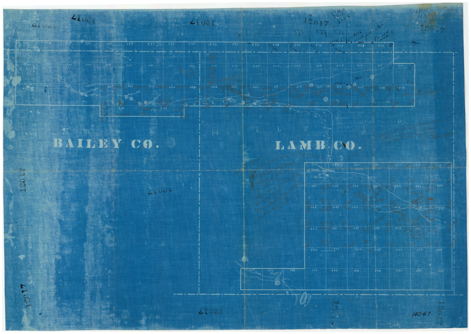 91071, [Capitol Leagues in Northwest Lamb and Northeast Bailey Counties], Twichell Survey Records