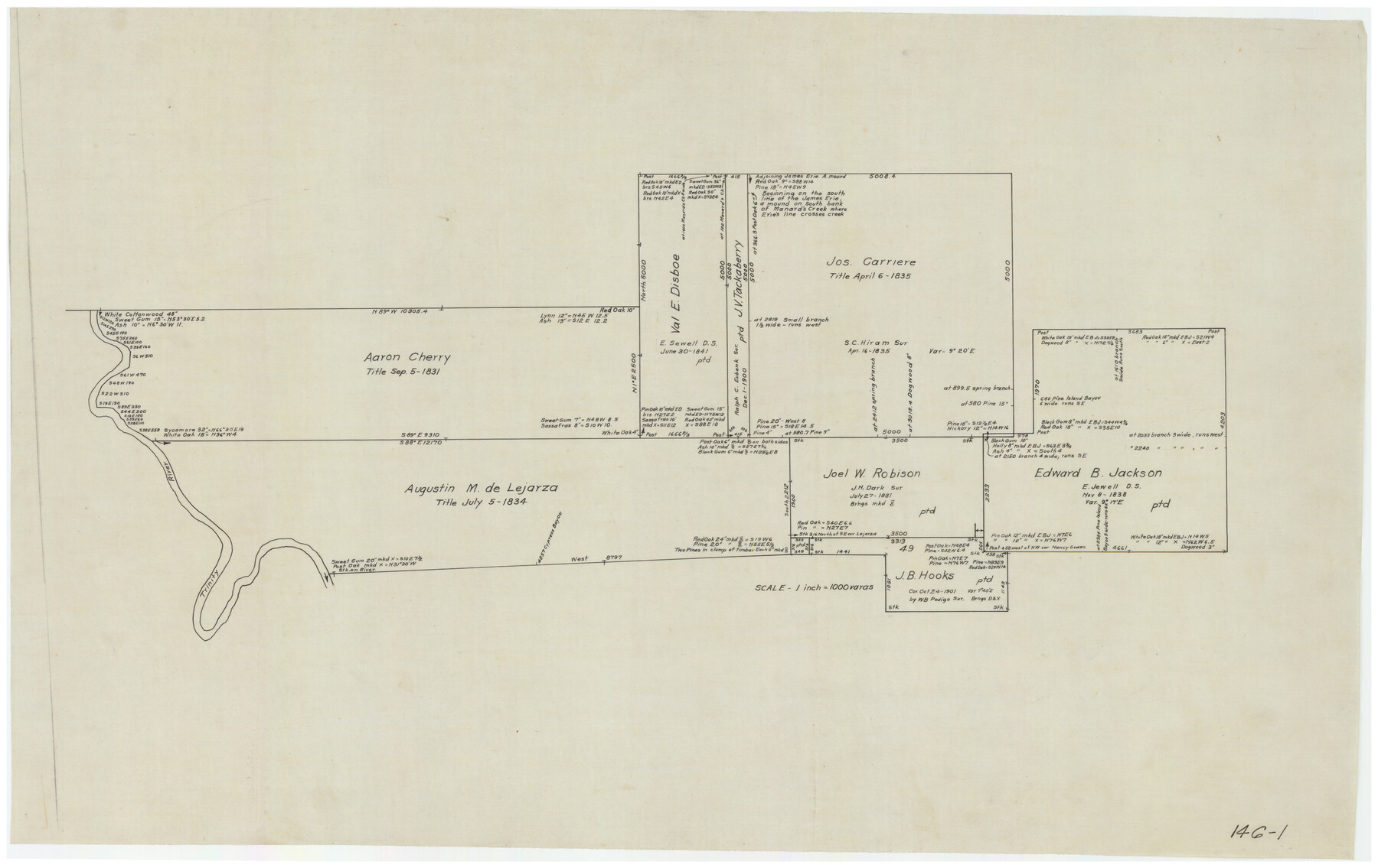 91078, [Aaron Cherry, Augustin M. de Lejarza, & Surrounding Surveys], Twichell Survey Records