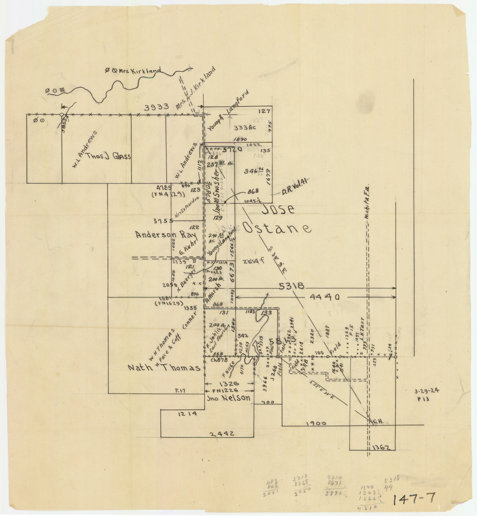 91083, [Jose Ostane and Surrounding Surveys], Twichell Survey Records