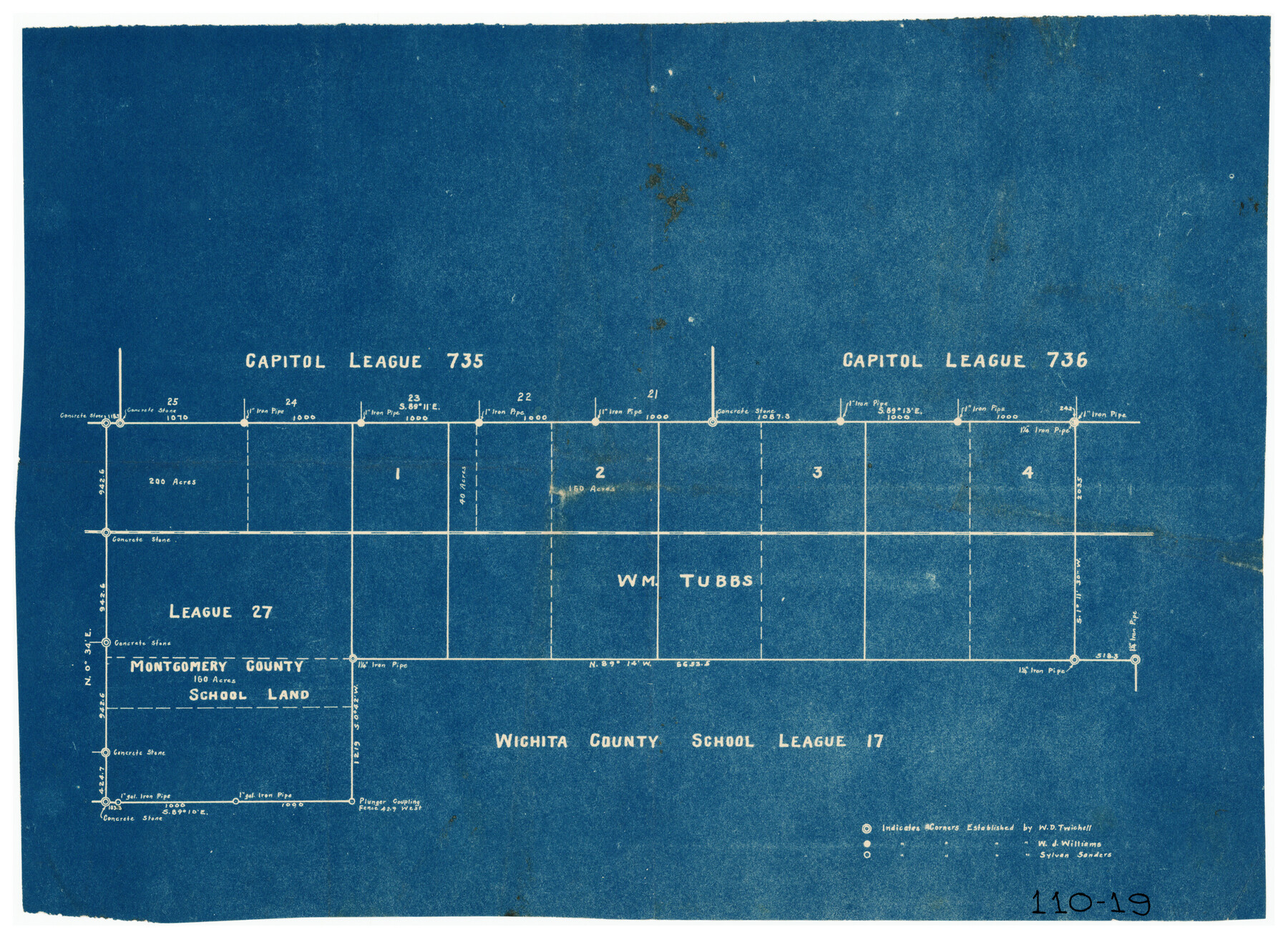 91102, [League 27, Montgomery County School Land, William Tubbs Survey], Twichell Survey Records