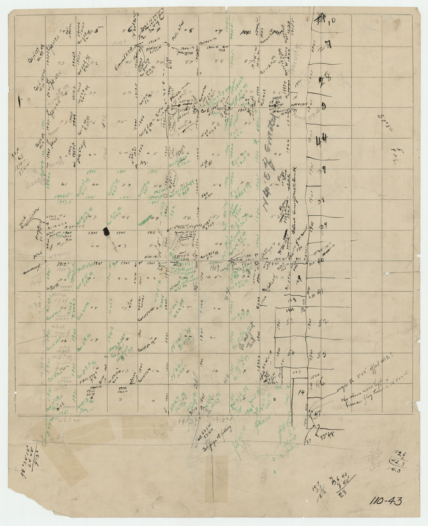 91129, [R. M. Thompson, Block A], Twichell Survey Records