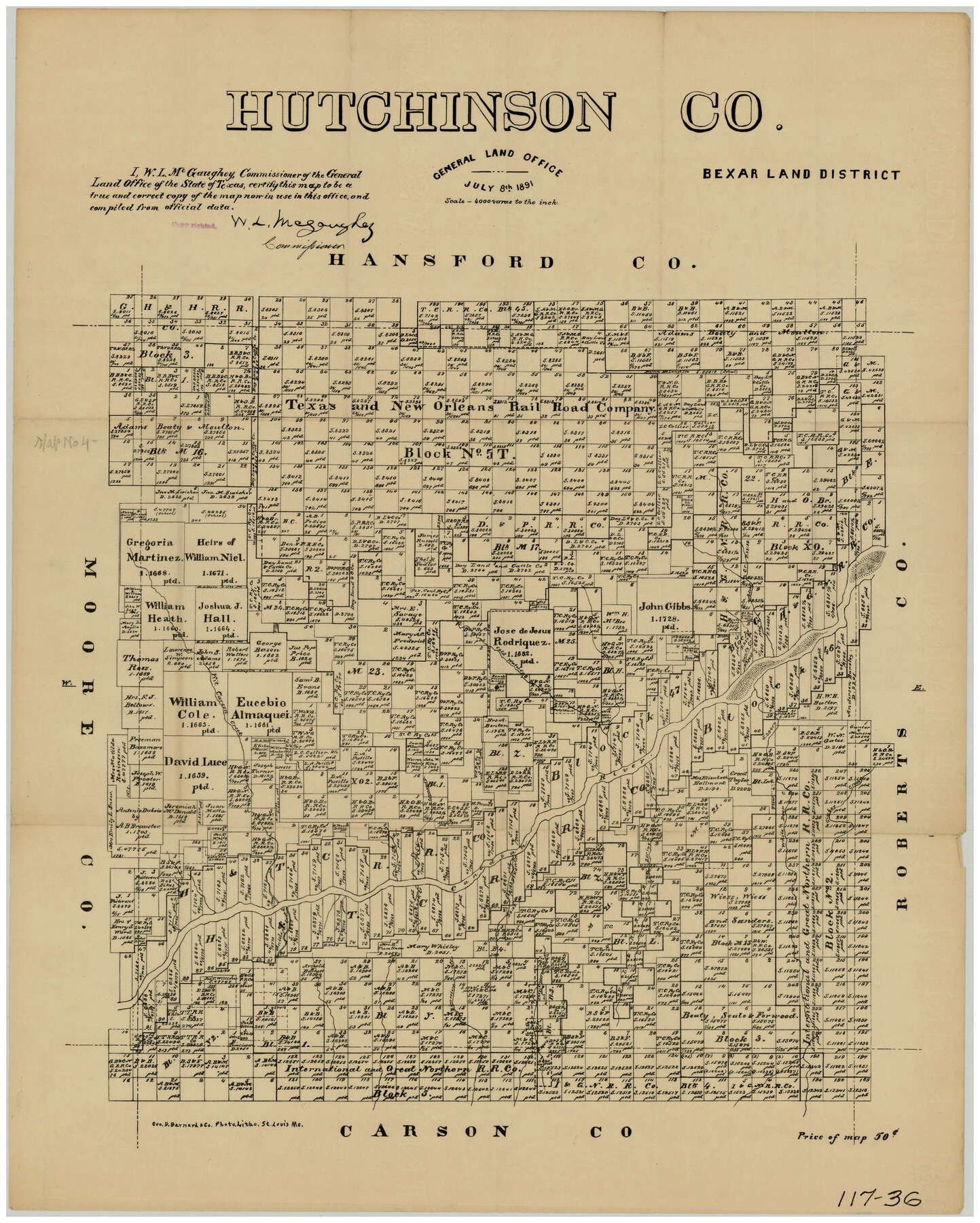 91155, Hutchinson County, Twichell Survey Records