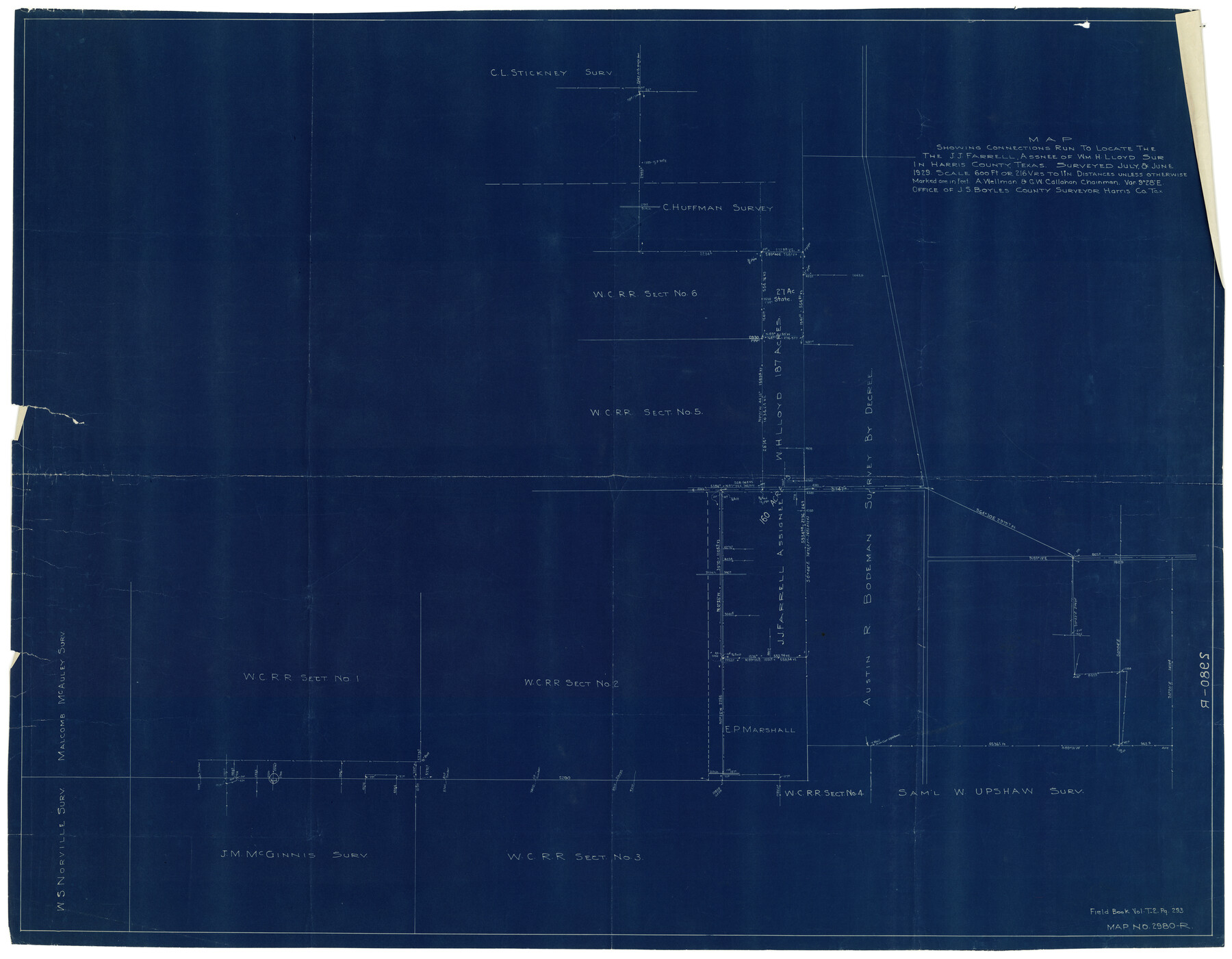 9119, Harris County Rolled Sketch P58, General Map Collection
