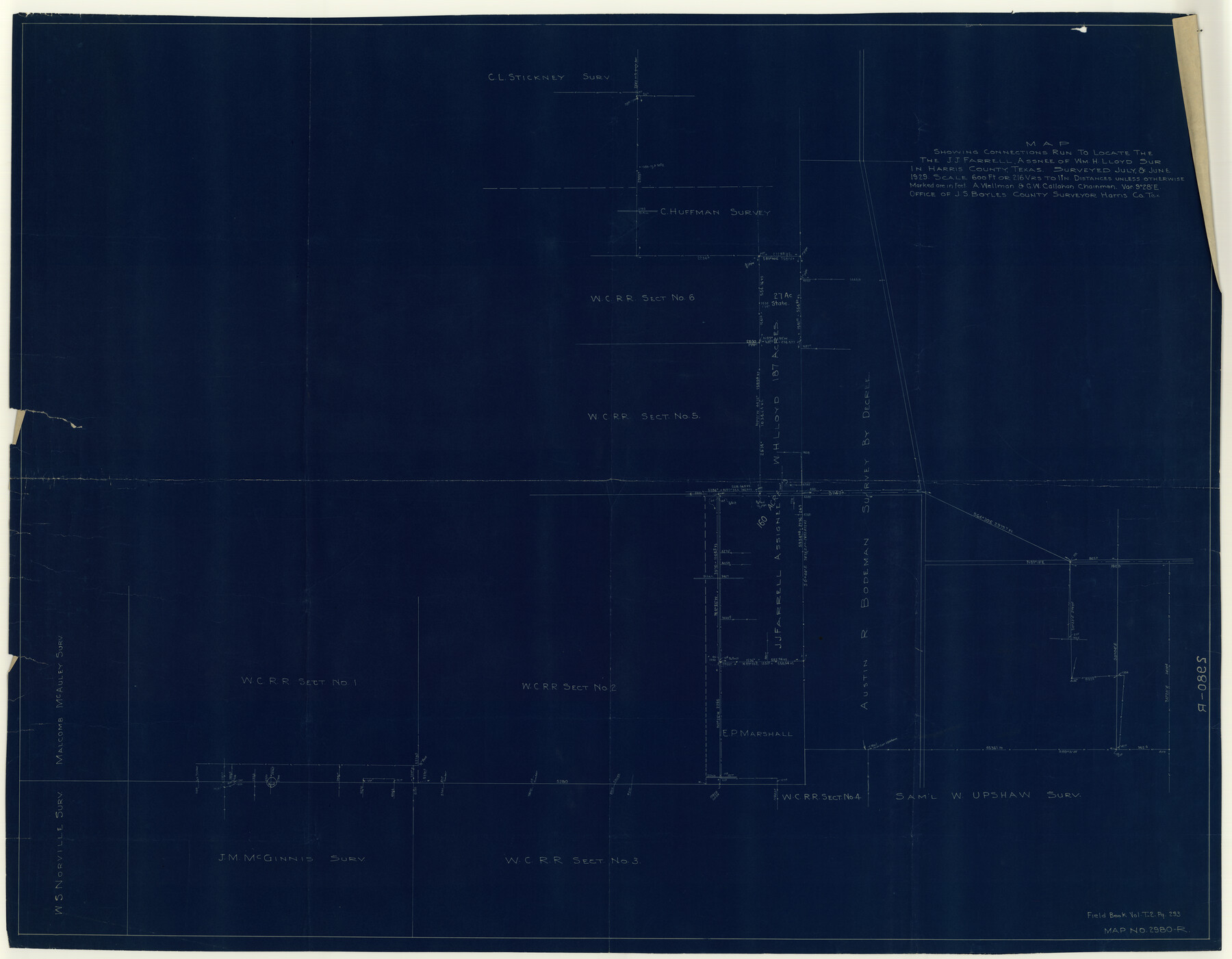 9119, Harris County Rolled Sketch P58, General Map Collection