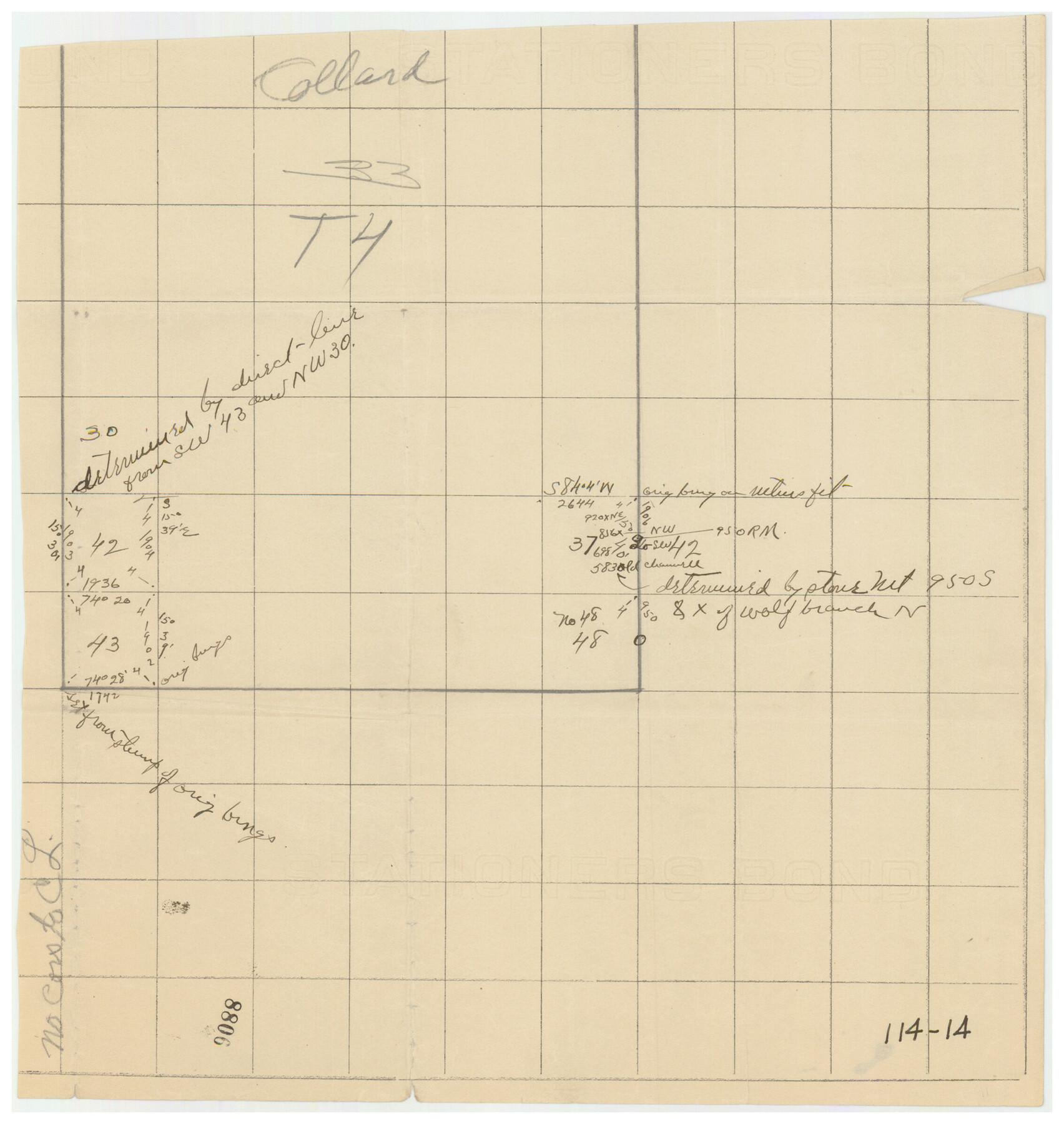 91216, [Township 4 North, Block 33], Twichell Survey Records