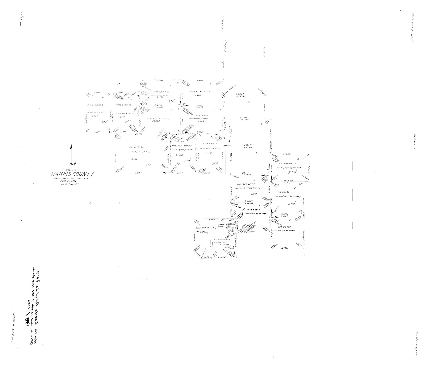 9123, Harris County Rolled Sketch 64, General Map Collection