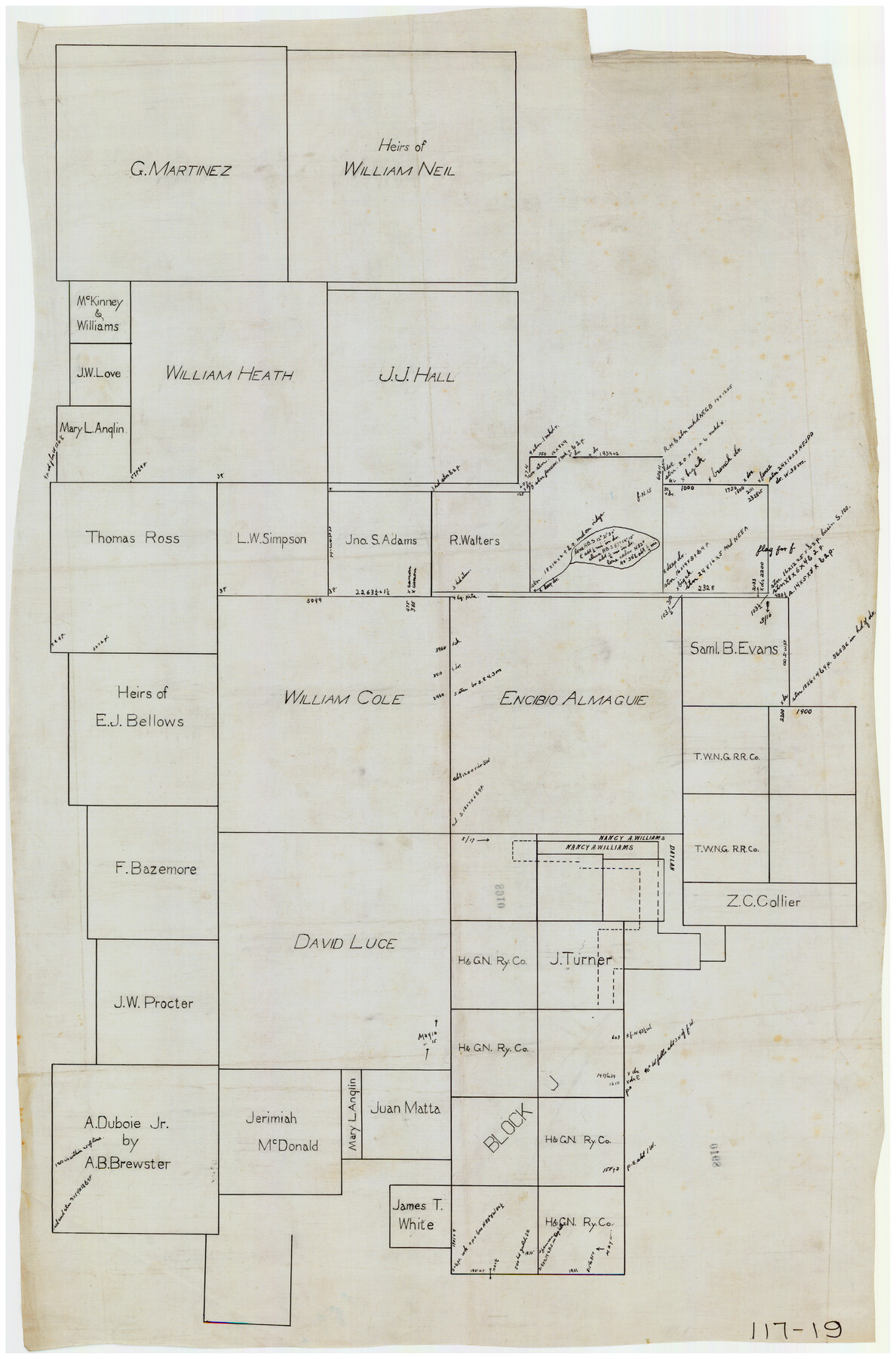 91239, [Block J and vicinity], Twichell Survey Records