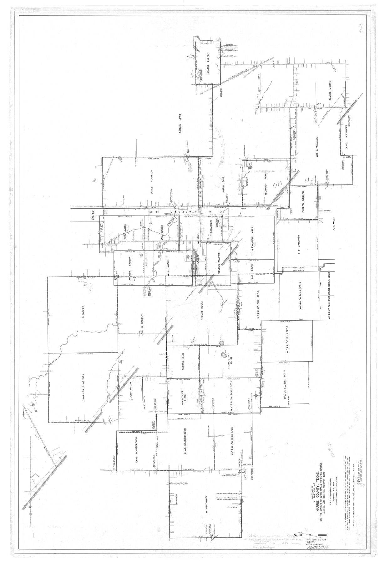 9124, Harris County Rolled Sketch W, General Map Collection