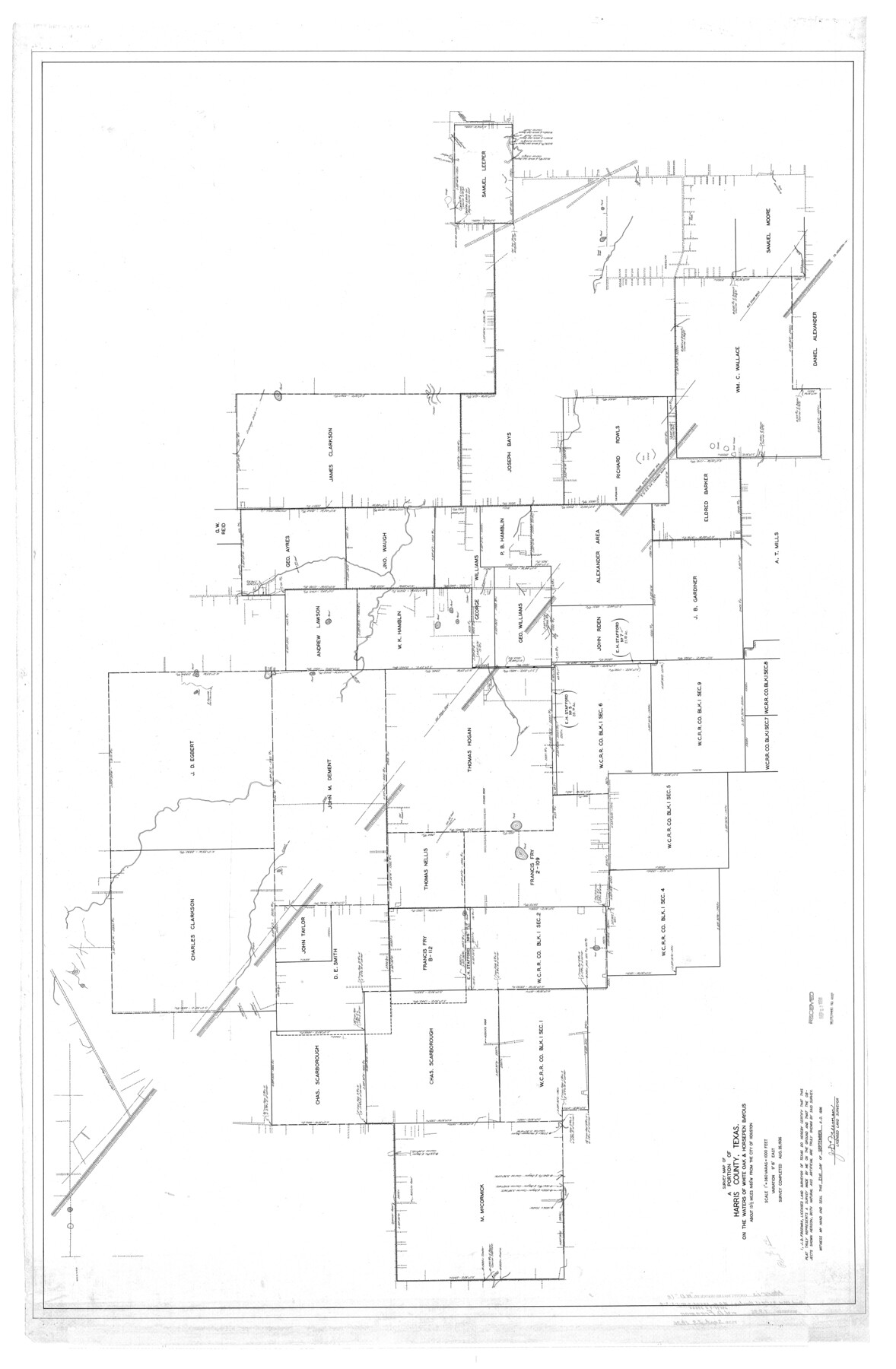 9125, Harris County Rolled Sketch WD, General Map Collection