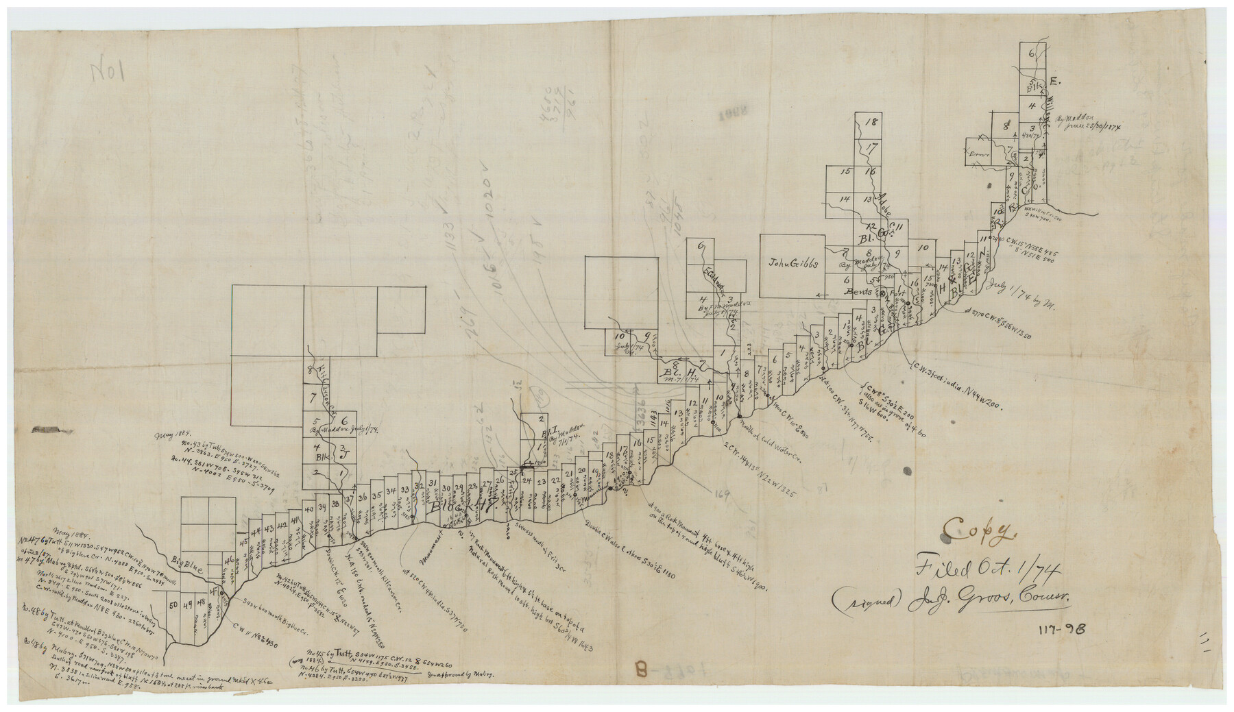 91259, [H. & T. C. Block 47, H. & G. N. Block E], Twichell Survey Records