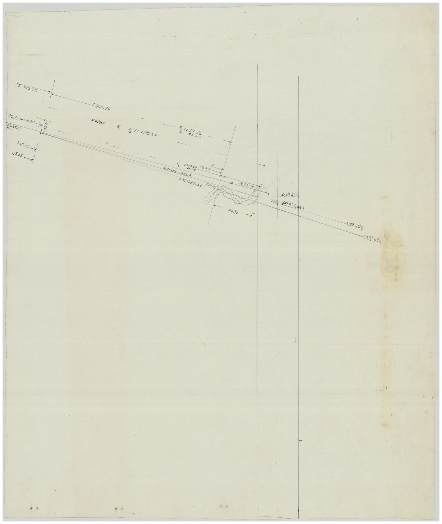 91269, [Worksheets related to the Wilson Strickland survey and vicinity], Twichell Survey Records