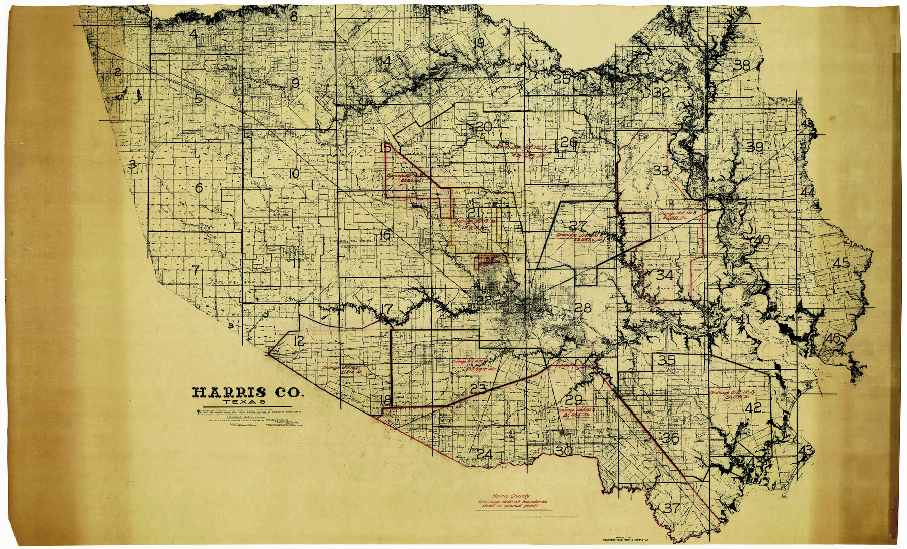 9128, Harris County Rolled Sketch 65, General Map Collection