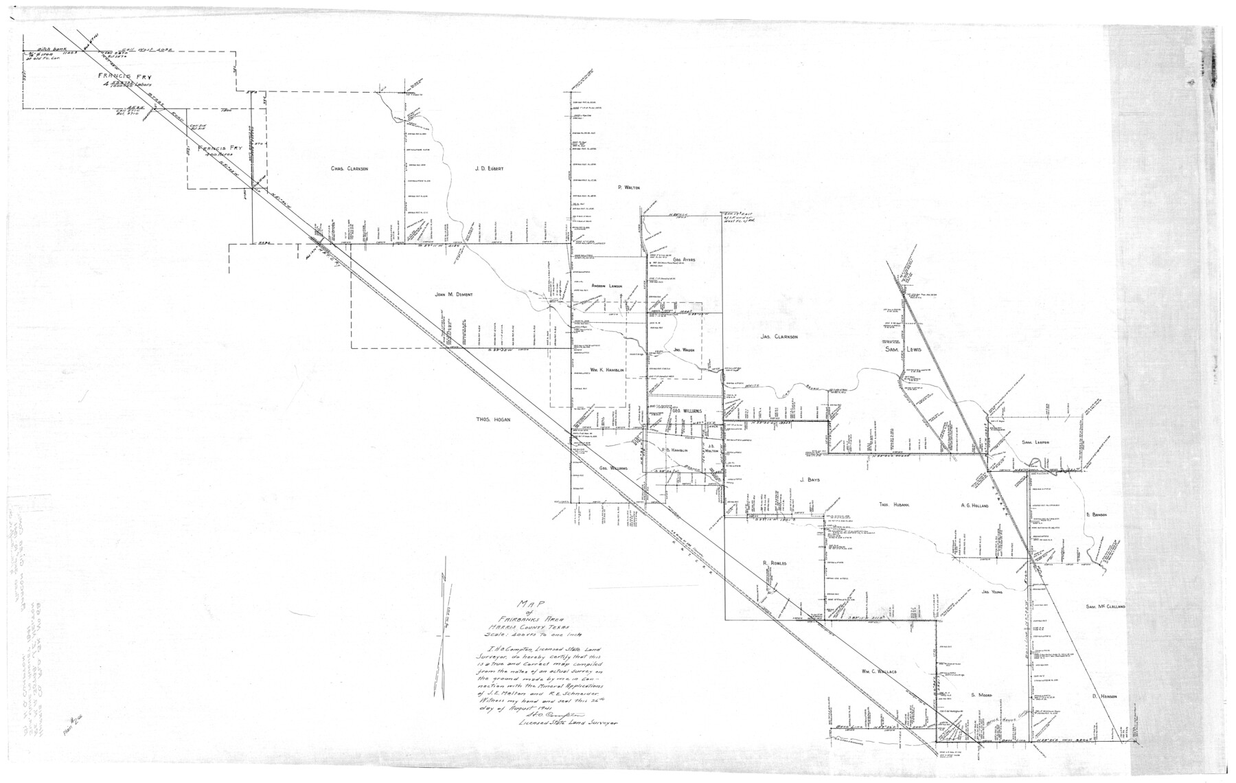 9131, Harris County Rolled Sketch 69, General Map Collection
