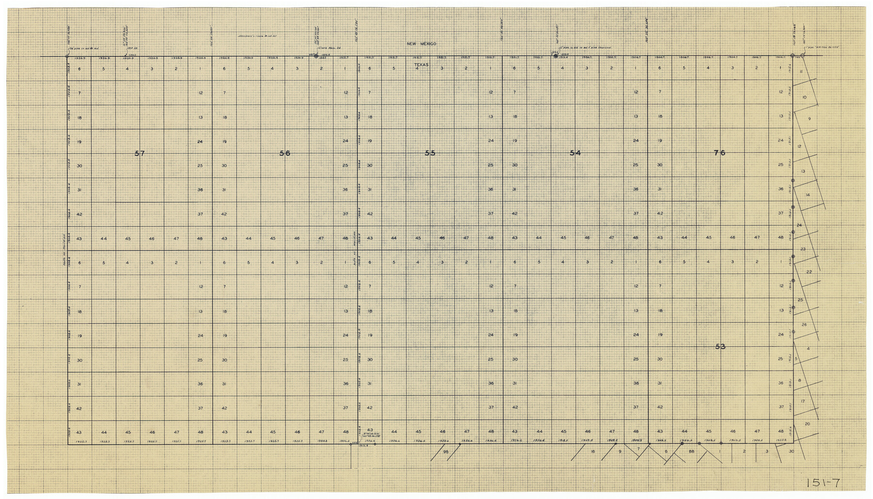 91314, [Blocks 53, 54, 55, 56, 57, and 76], Twichell Survey Records