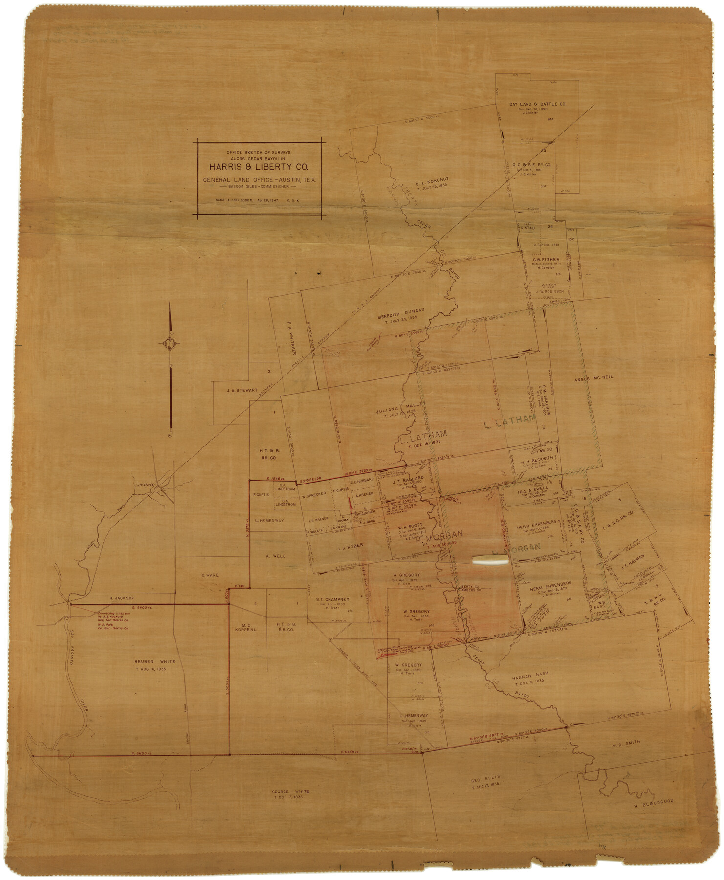 9133, Harris County Rolled Sketch 73, General Map Collection

