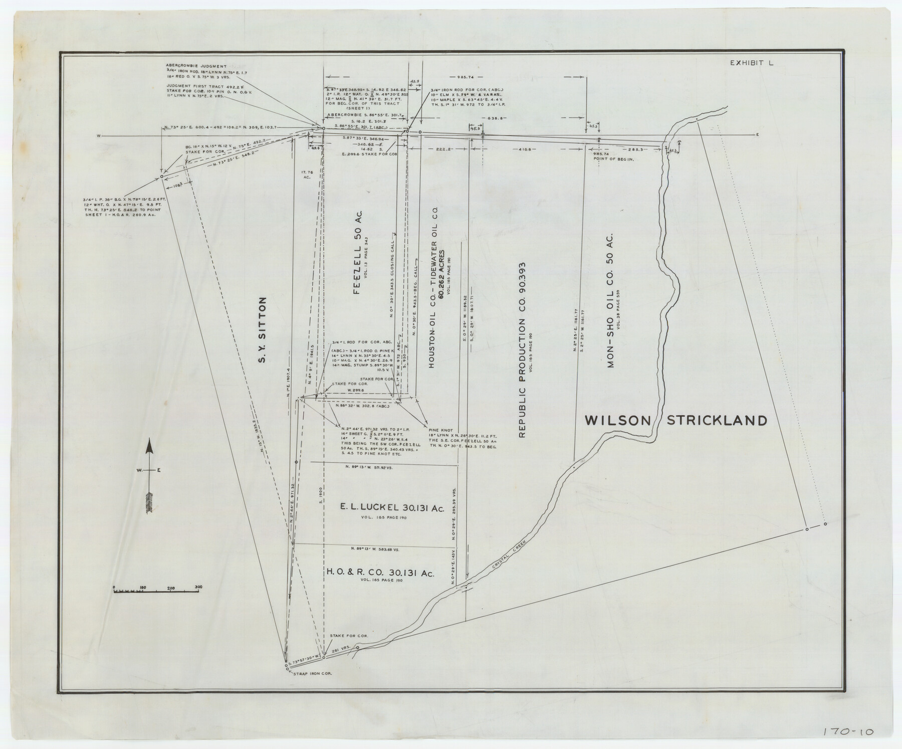 91377, [Wilson Strickland Survey and Vicinity, Exhibit L], Twichell Survey Records