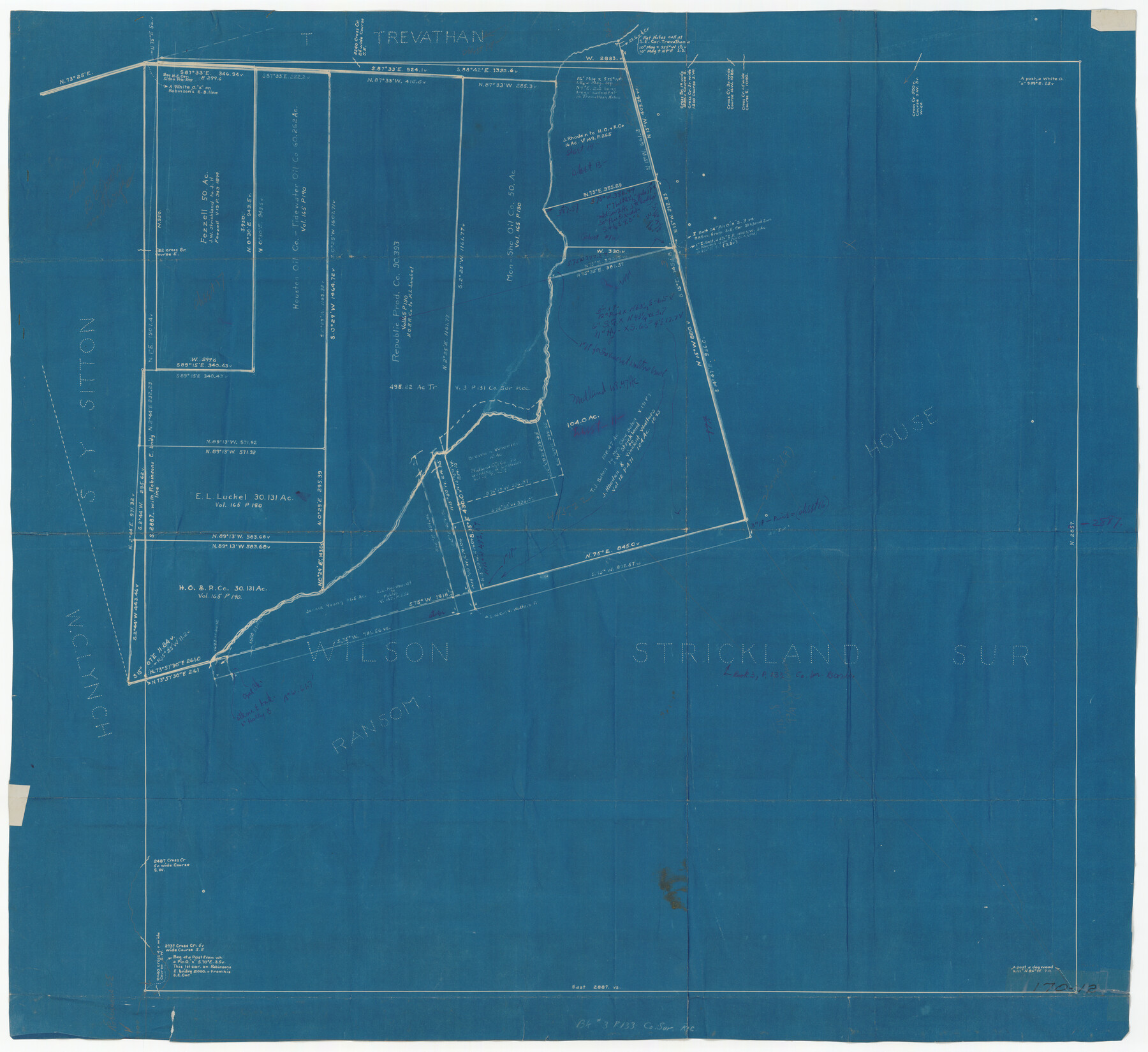 91379, [Vicinity of Wilson Strickland Survey], Twichell Survey Records