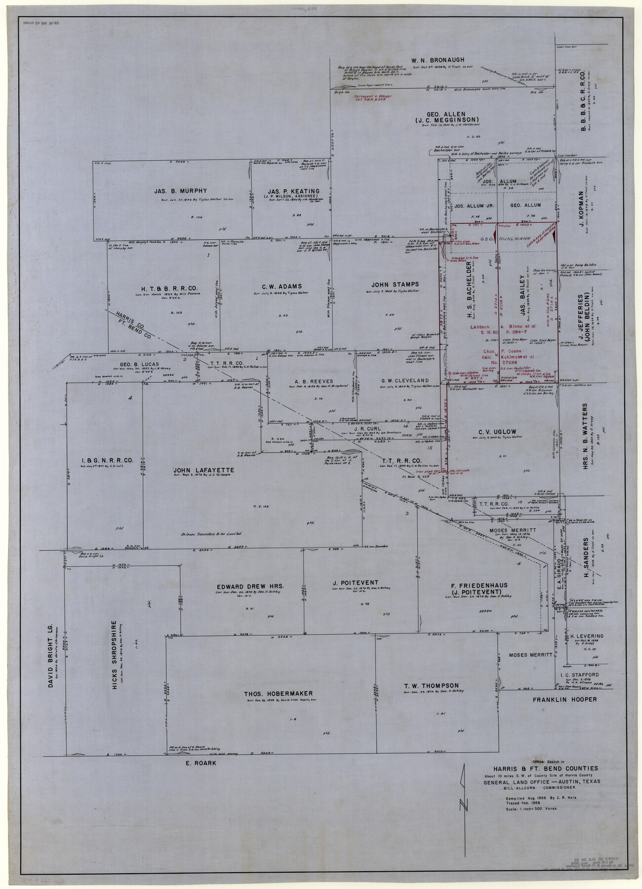 9138, Harris County Rolled Sketch 82, General Map Collection