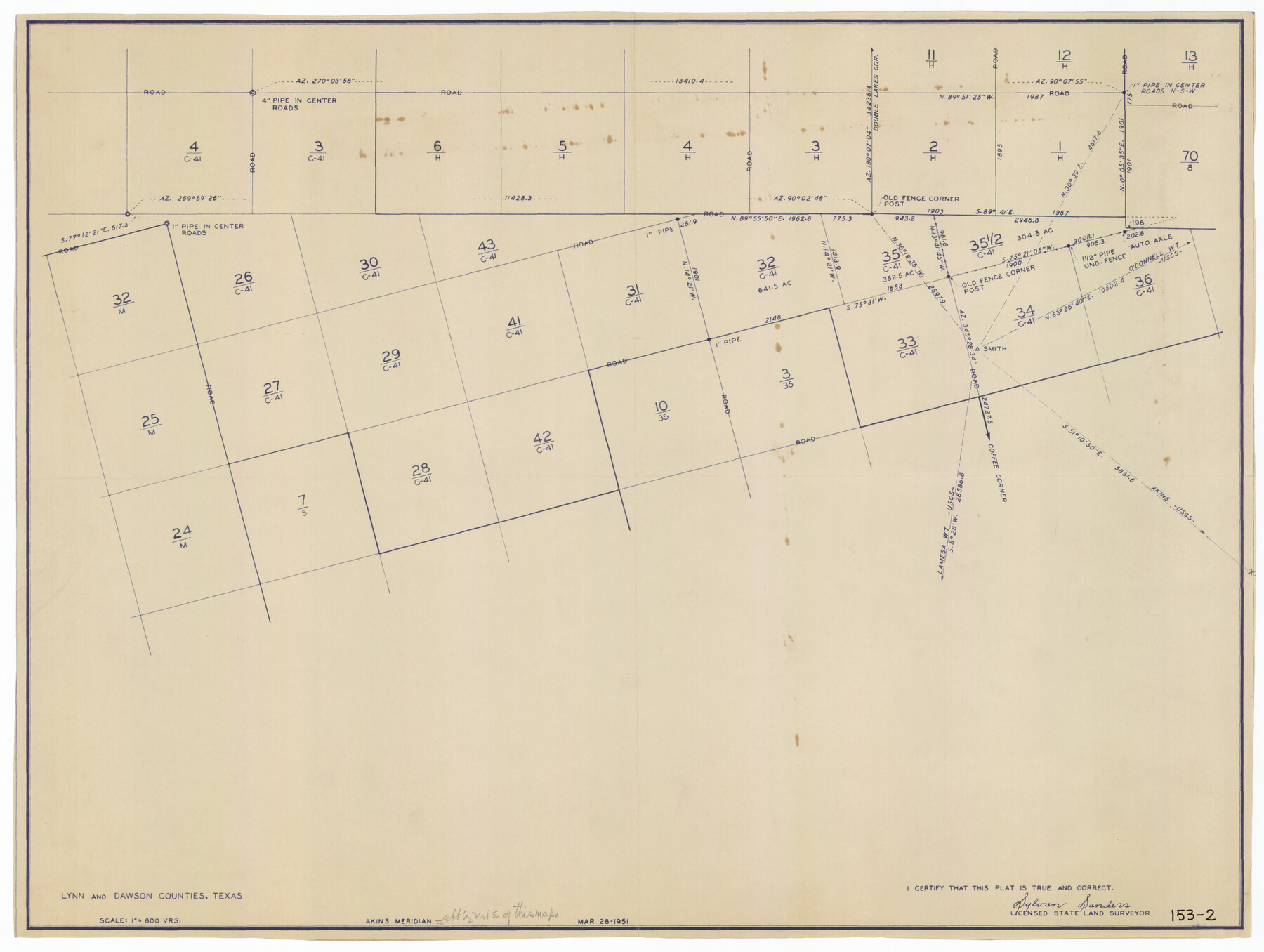 91386, [Block H, E. L. & R. R. Block C-41, and Public School Lands], Twichell Survey Records