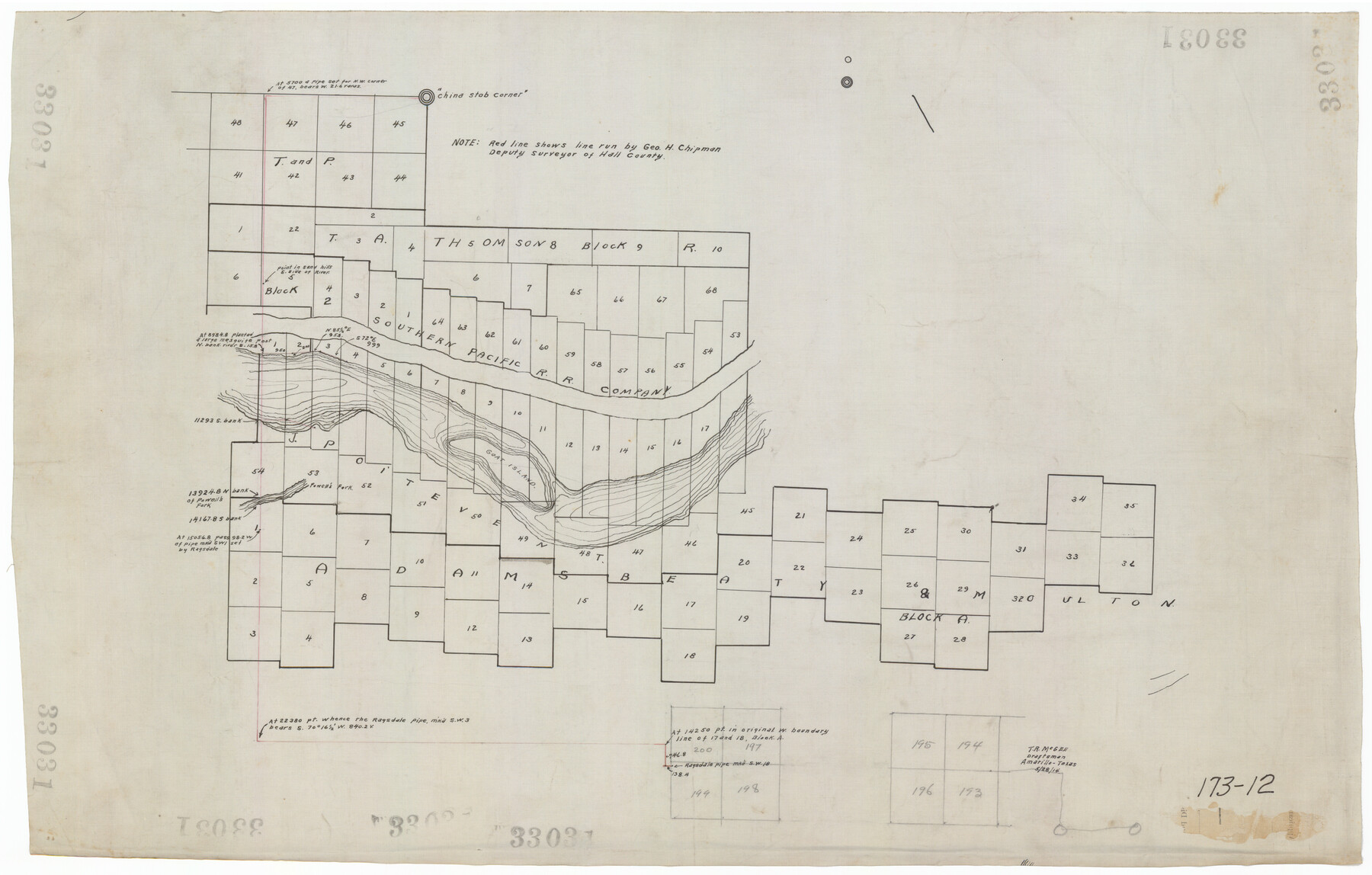 91398, [Beaty and Moulton Block A, Southern Pacific Railroad Block 2], Twichell Survey Records