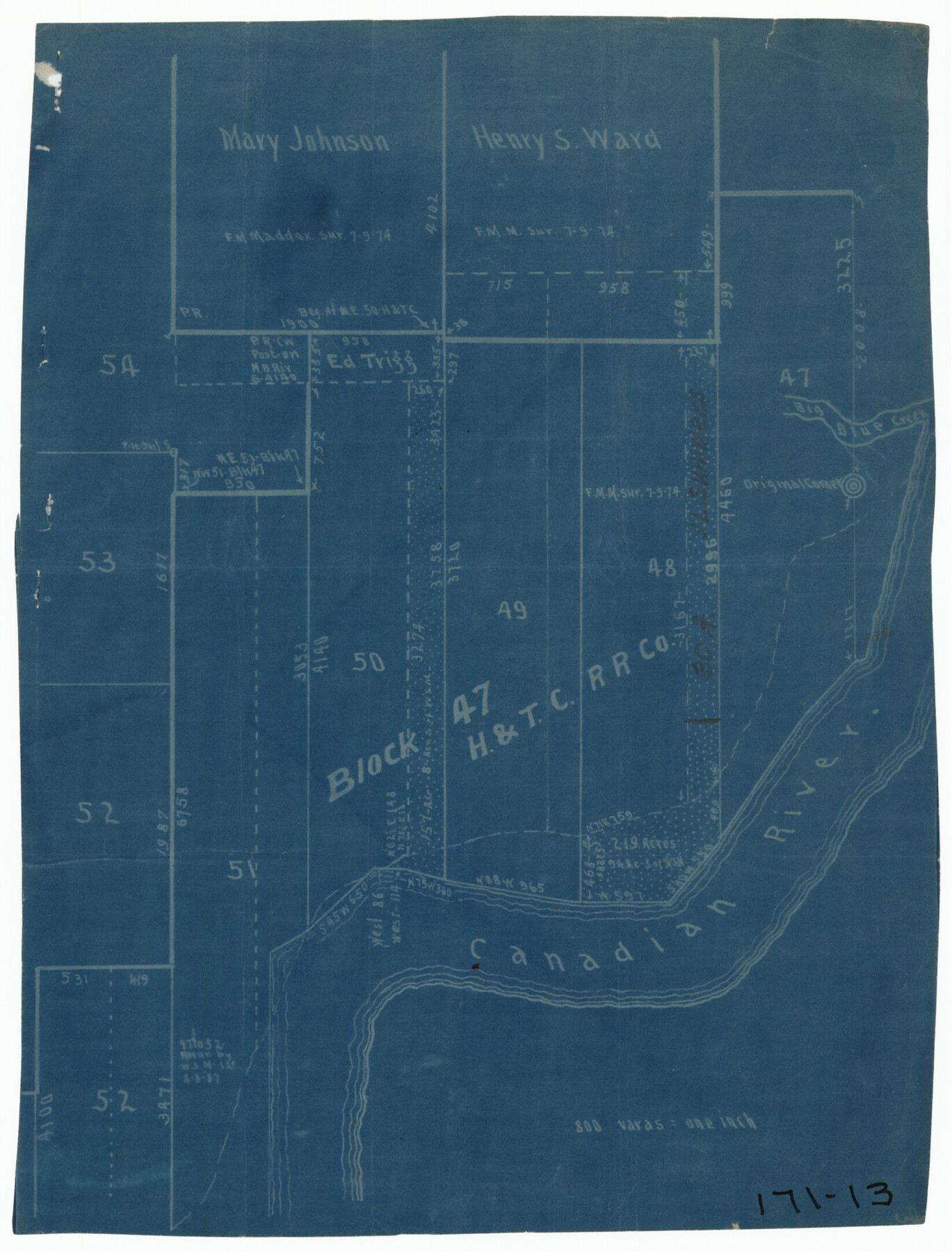 91411, [H. & T. C. RR. Company, Block 47, Sections 47- 52], Twichell Survey Records