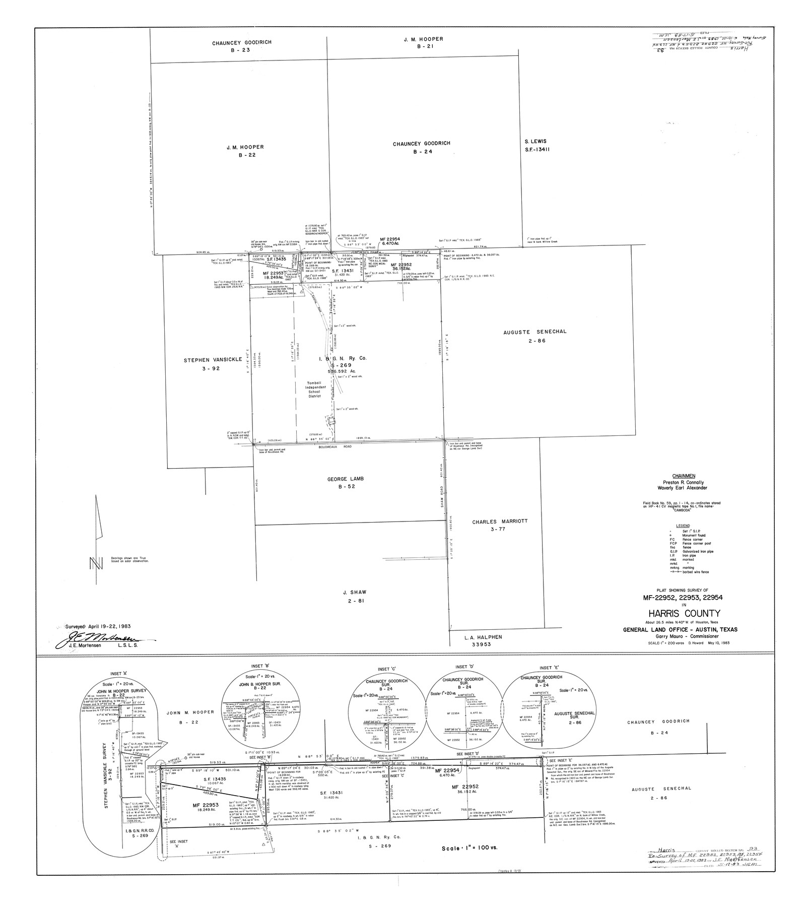 9142, Harris County Rolled Sketch 93, General Map Collection