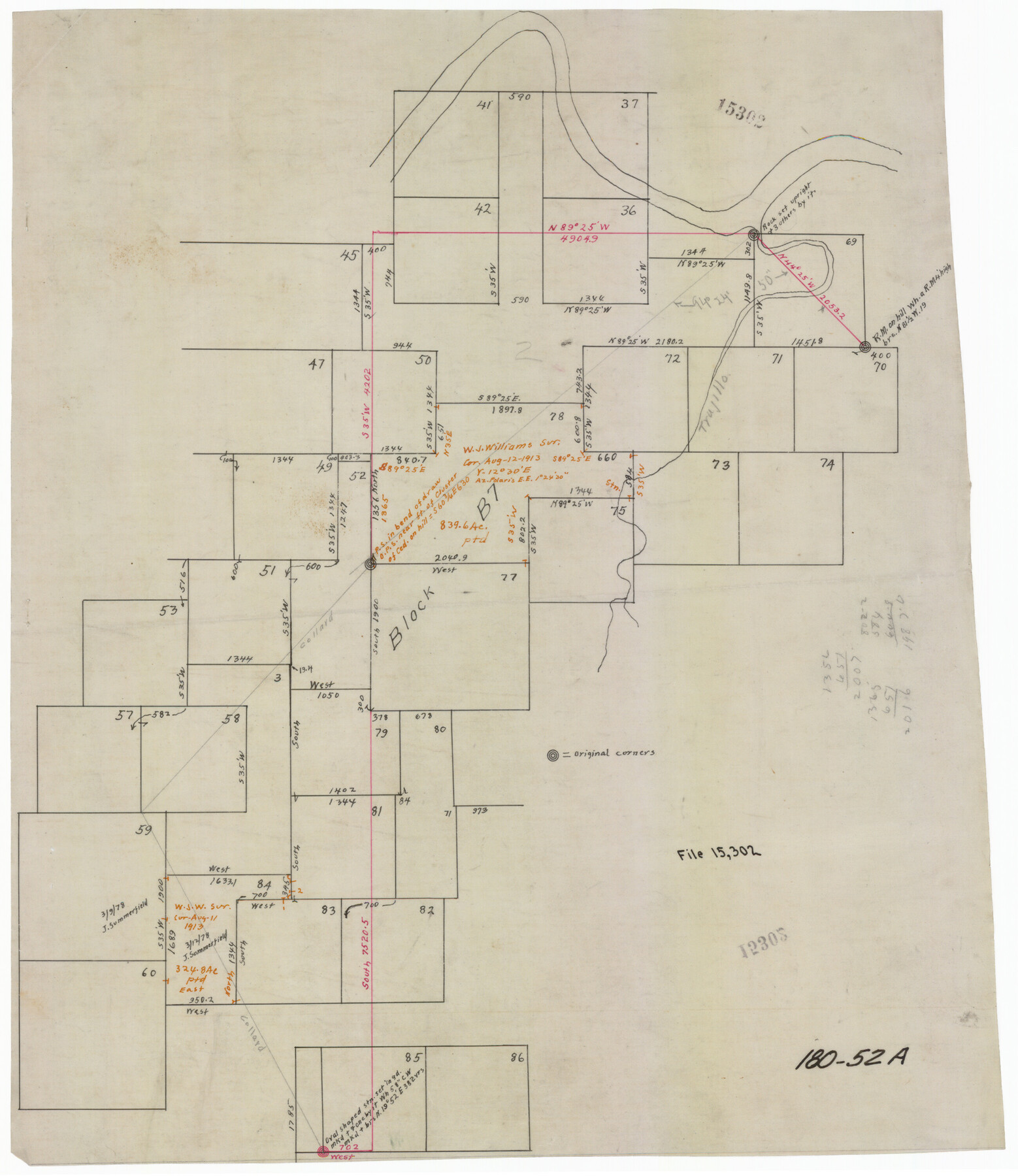 91461, [Block B7], Twichell Survey Records