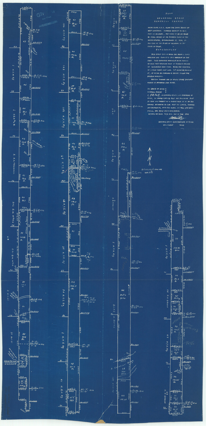 9153, Hemphill County Rolled Sketch 11, General Map Collection