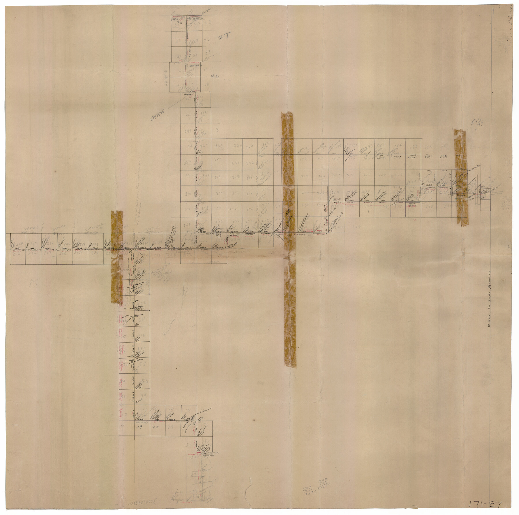 91530, [Blotter for Roads in Moore County], Twichell Survey Records