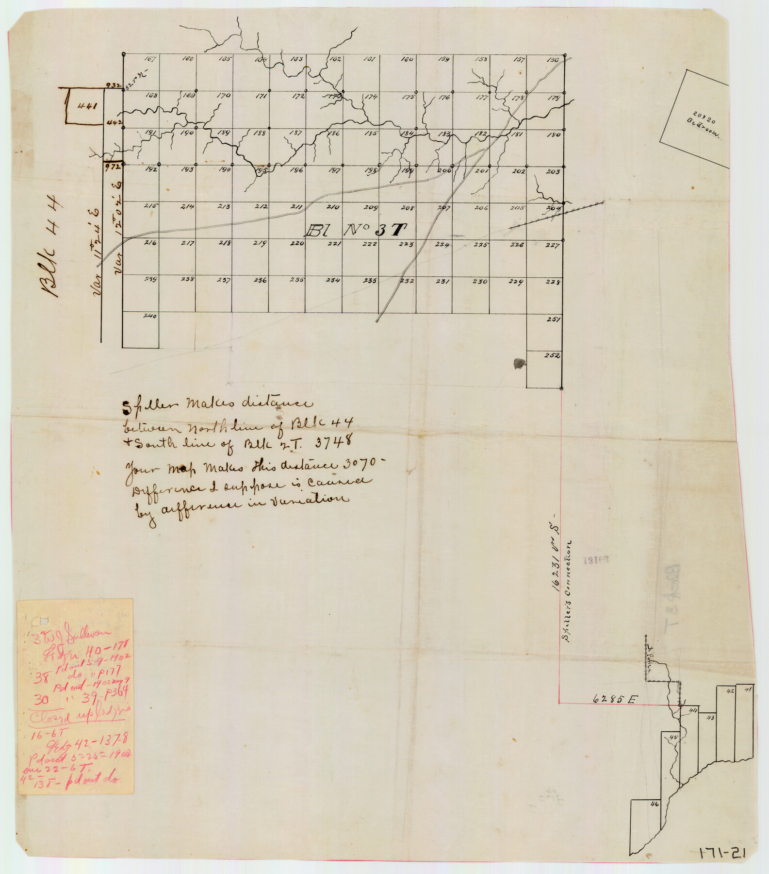 91538, [Block 3T], Twichell Survey Records