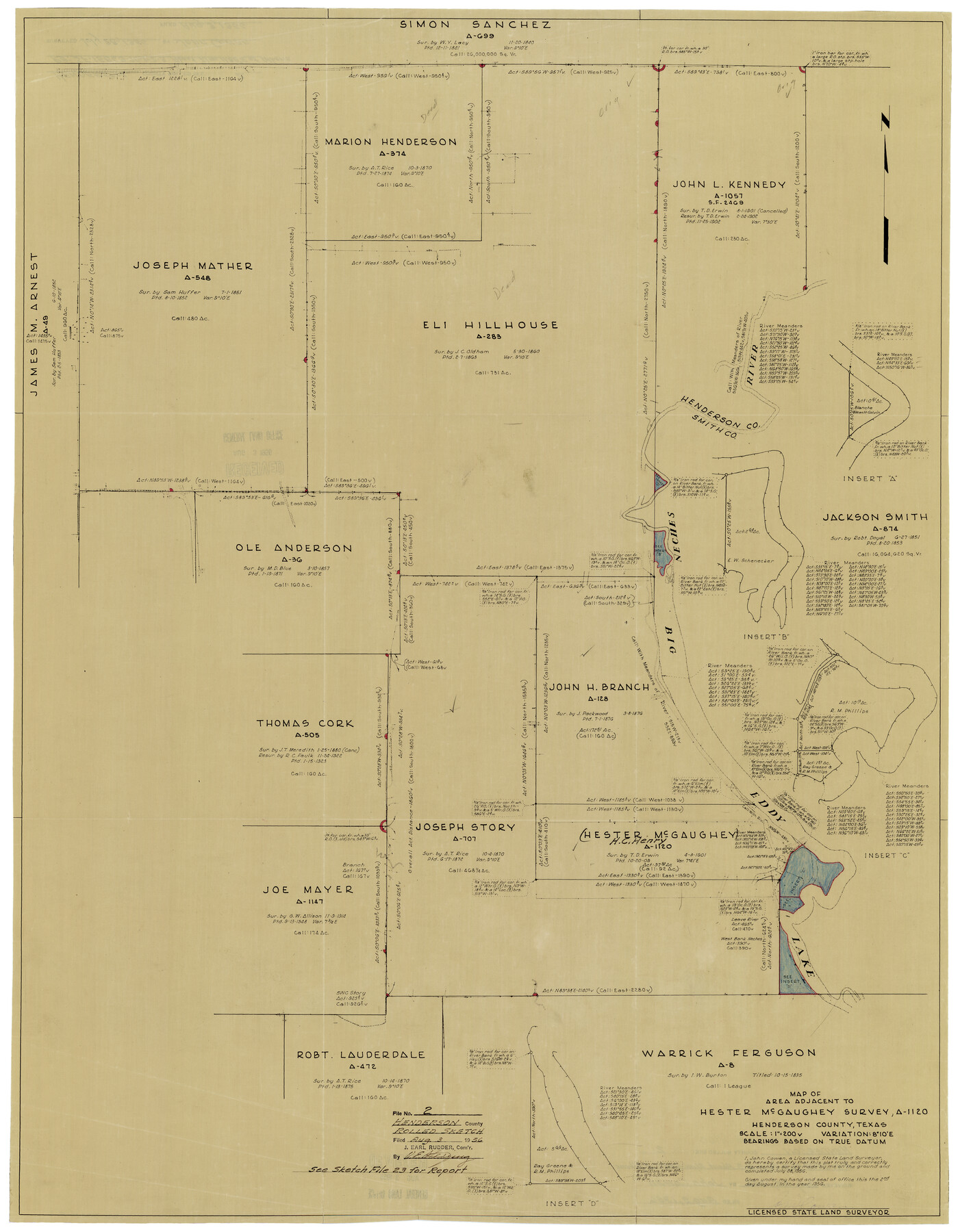 9160, Henderson County Rolled Sketch 2, General Map Collection
