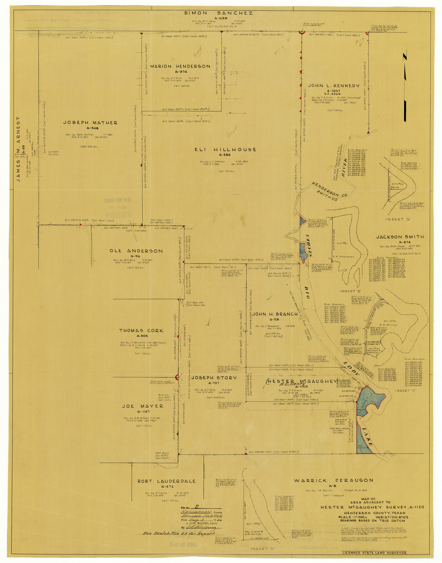 9160, Henderson County Rolled Sketch 2, General Map Collection