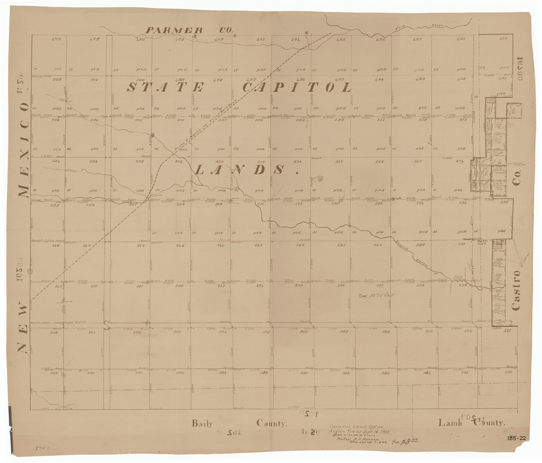 91608, [State Capitol Lands], Twichell Survey Records