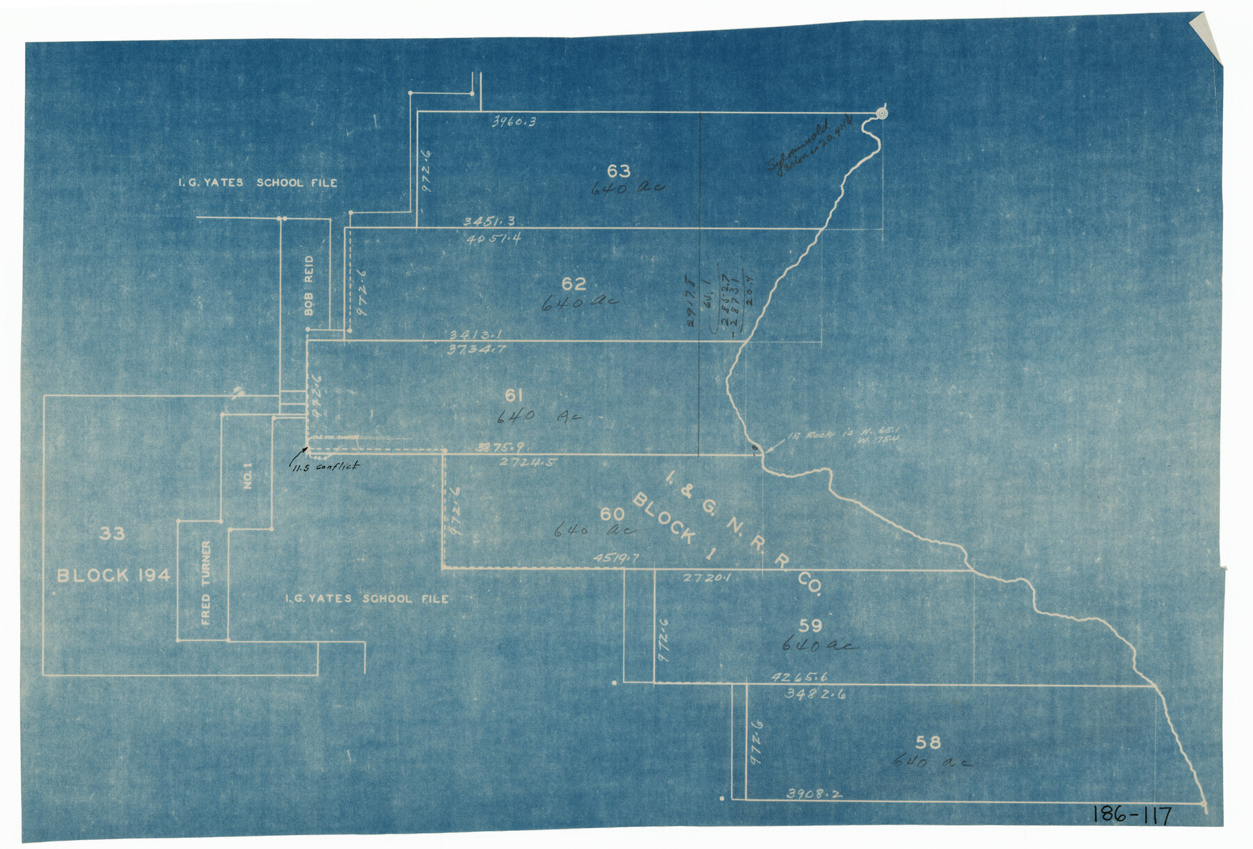 91614, [Sections 58-63, I. & G. N. Block 1 and adjacent area], Twichell Survey Records