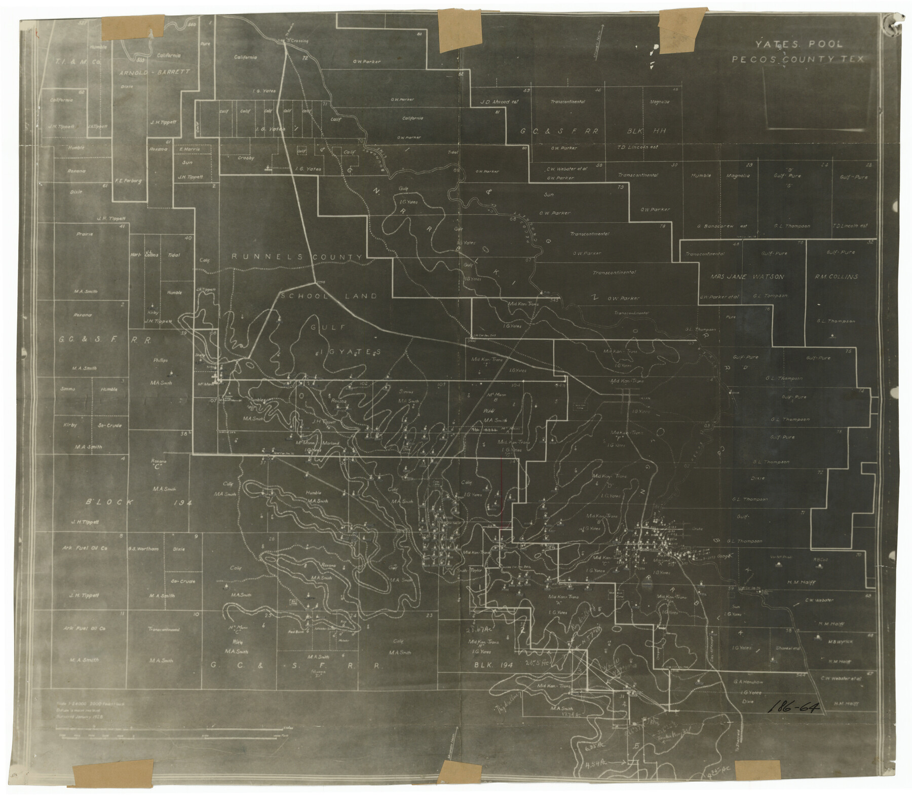 91623, Yates Pool, Pecos County, Texas, Twichell Survey Records