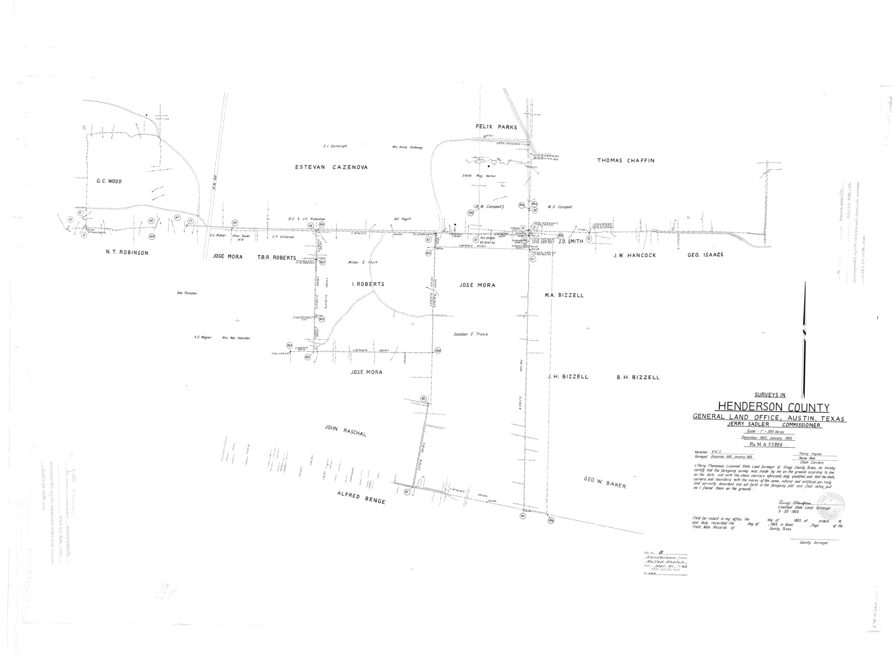 9164, Henderson County Rolled Sketch 8, General Map Collection

