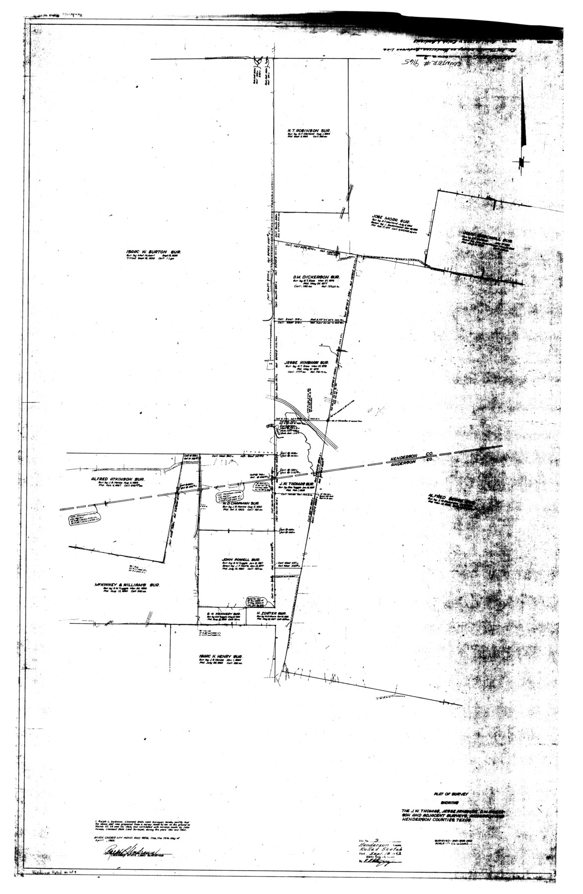 9165, Henderson County Rolled Sketch 9, General Map Collection