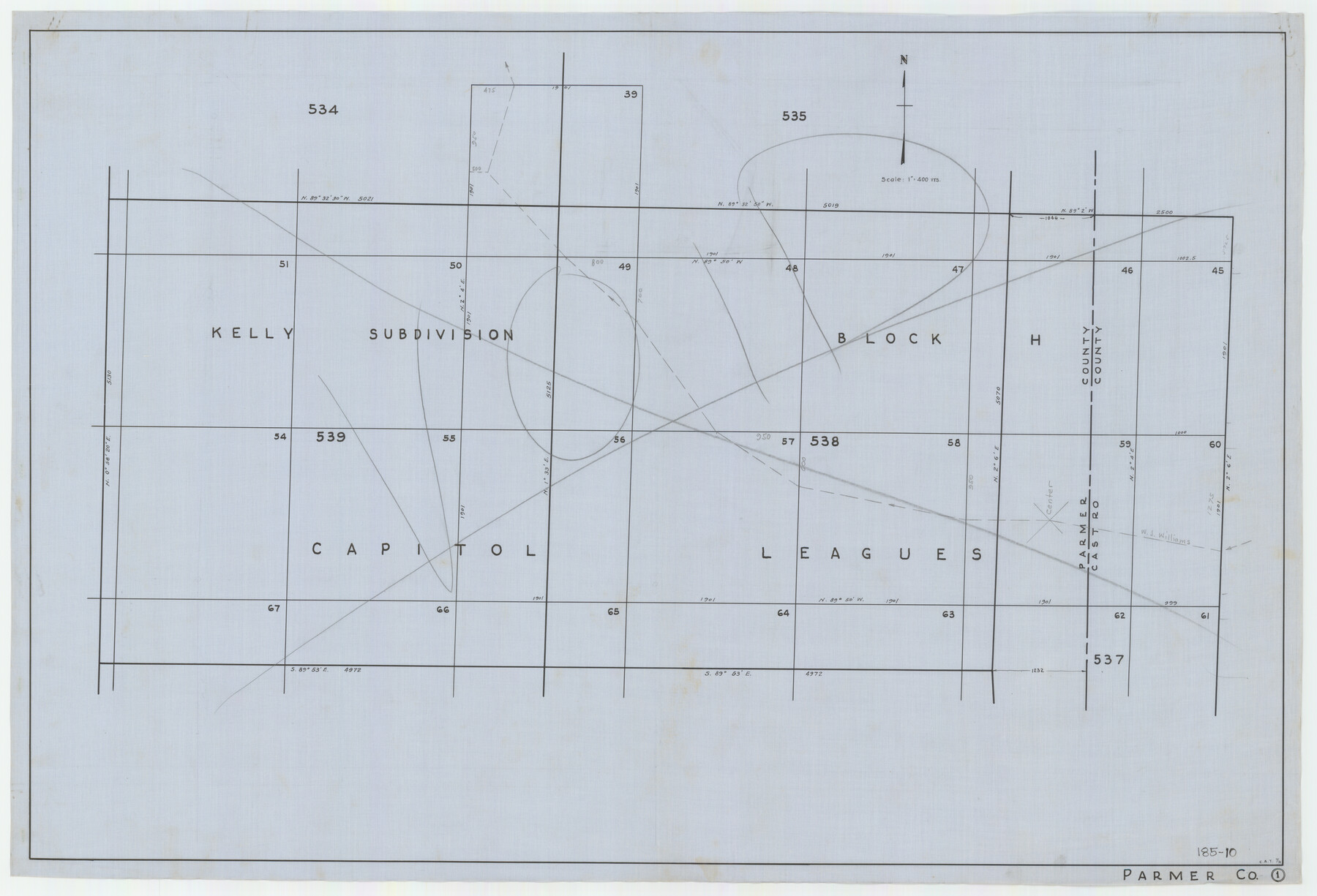 91657, Brazos River Conservation and Reclamation District Official Boundary Line Survey, Parmer County, Twichell Survey Records