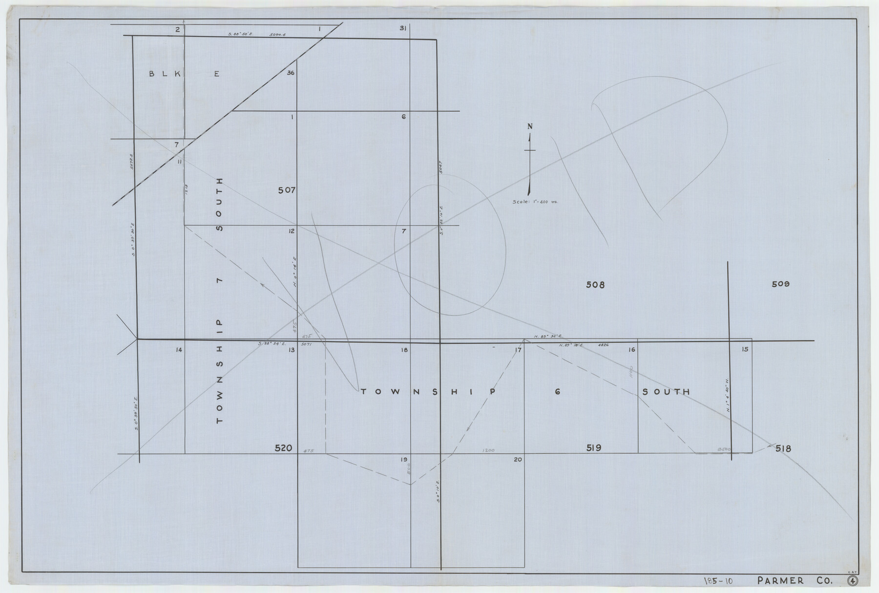 91660, Brazos River Conservation and Reclamation District Official Boundary Line Survey, Parmer County, Twichell Survey Records