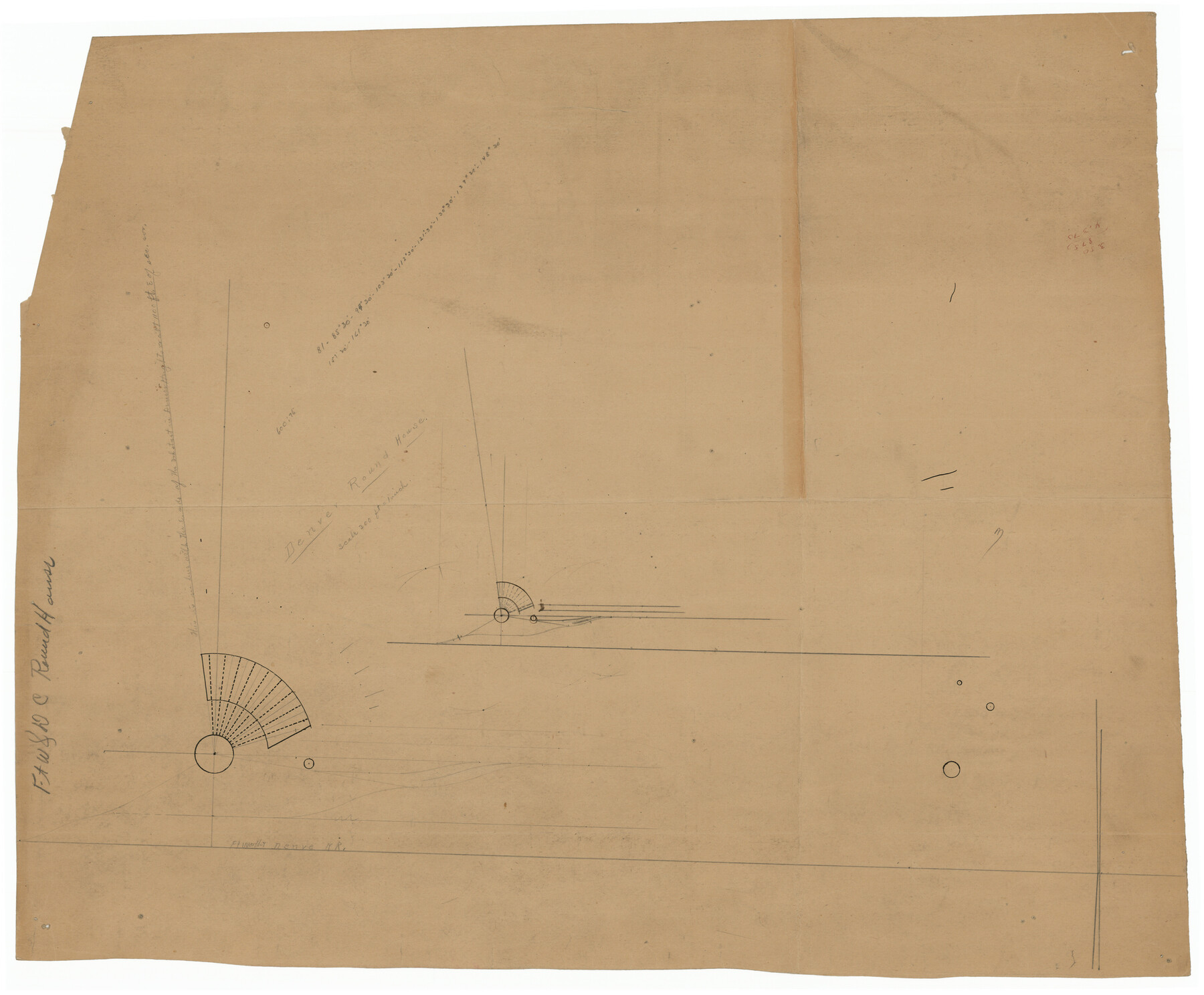 91710, [Sketch showing Potter County Block 2] / [Sketch showing F. W. & D. C. Round House], Twichell Survey Records