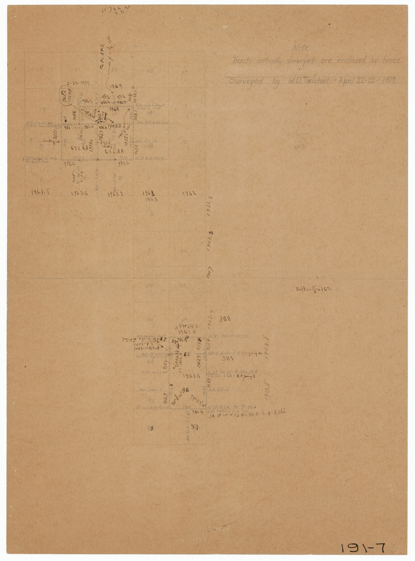 91715, [Sketch showing I. & G. N. Block 8], Twichell Survey Records