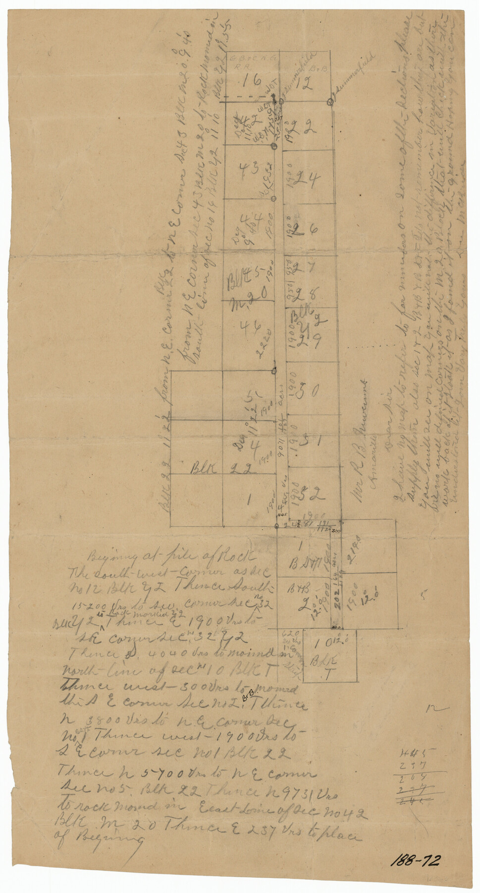 91725, Strip W. Blk. Y2, Twichell Survey Records