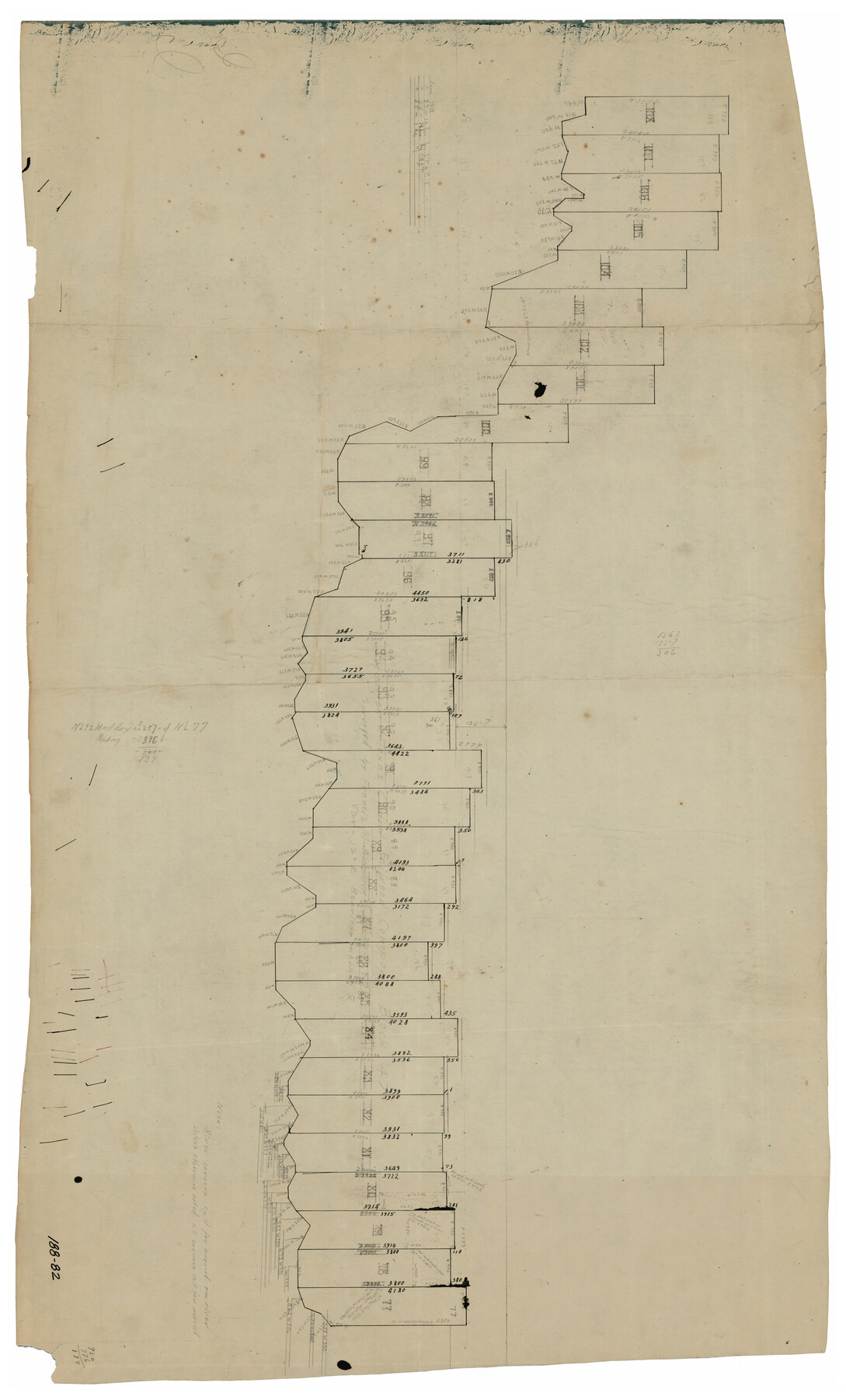 91732, [Sketch showing Block 47, sections 77-108], Twichell Survey Records