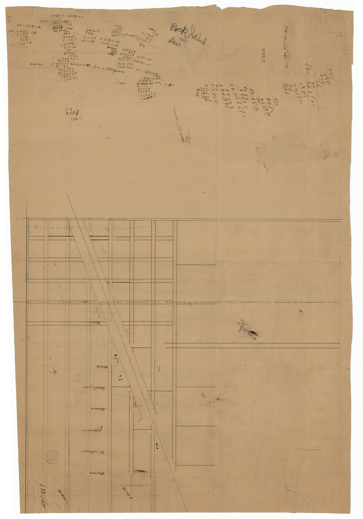 91746, [Sketch showing the southwest part of the Glidden and Sanborn Addition], Twichell Survey Records