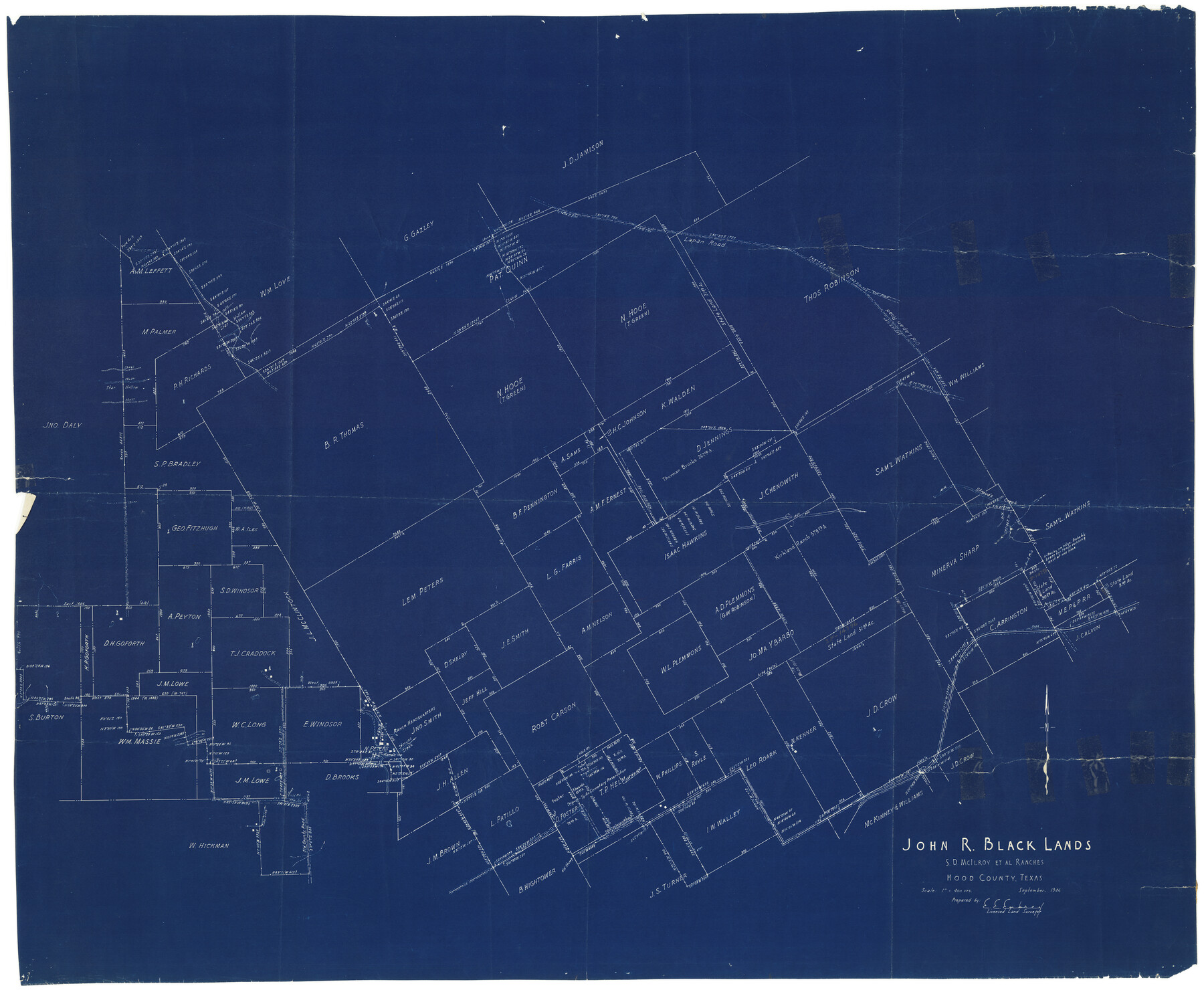 9177, Hood County Rolled Sketch 1, General Map Collection
