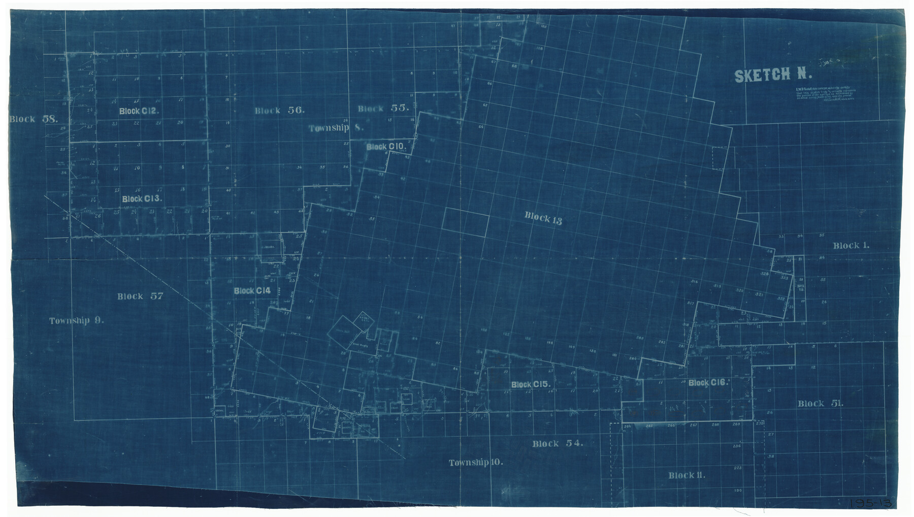 91772, [Sketch N, showing Blocks C-10, C-14 through C-16], Twichell Survey Records