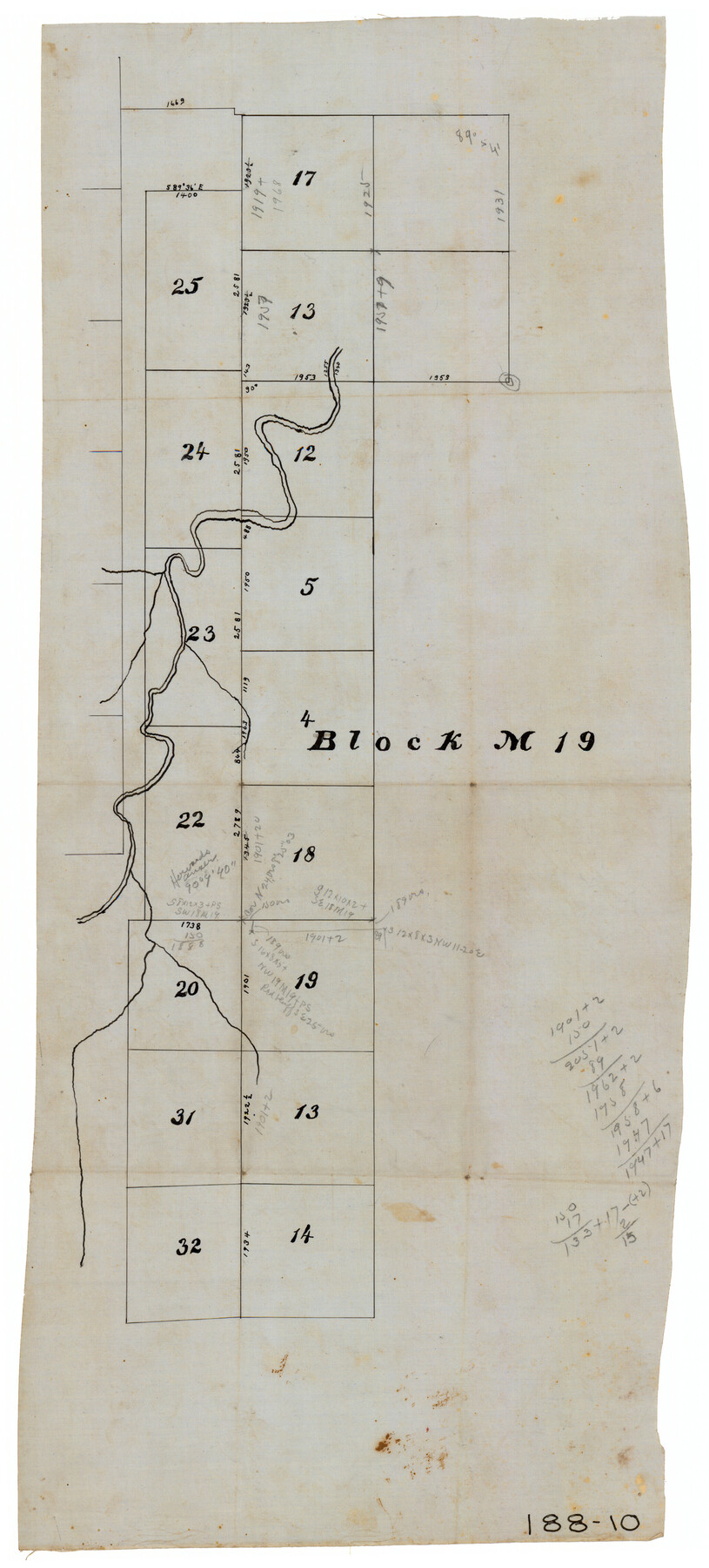 91783, [Block M-19], Twichell Survey Records