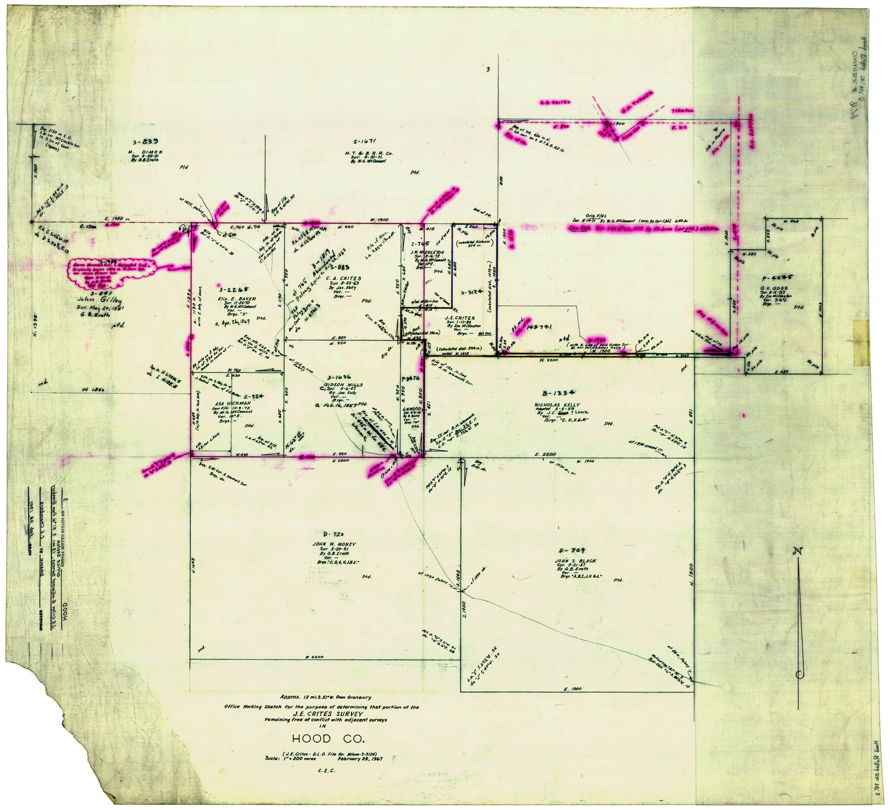 9179, Hood County Rolled Sketch 3, General Map Collection

