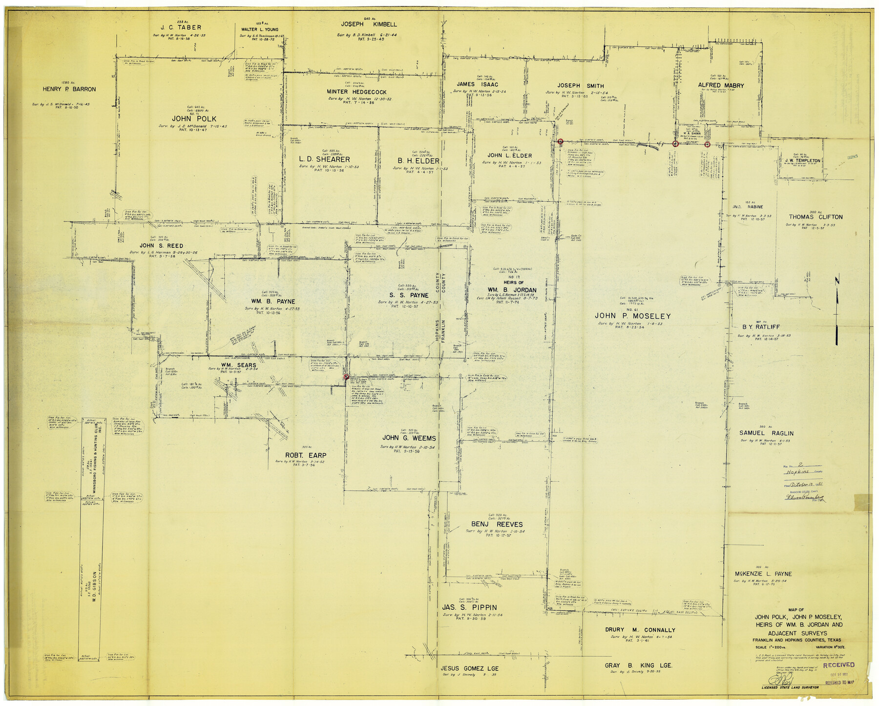 9180, Hopkins County Rolled Sketch 2, General Map Collection